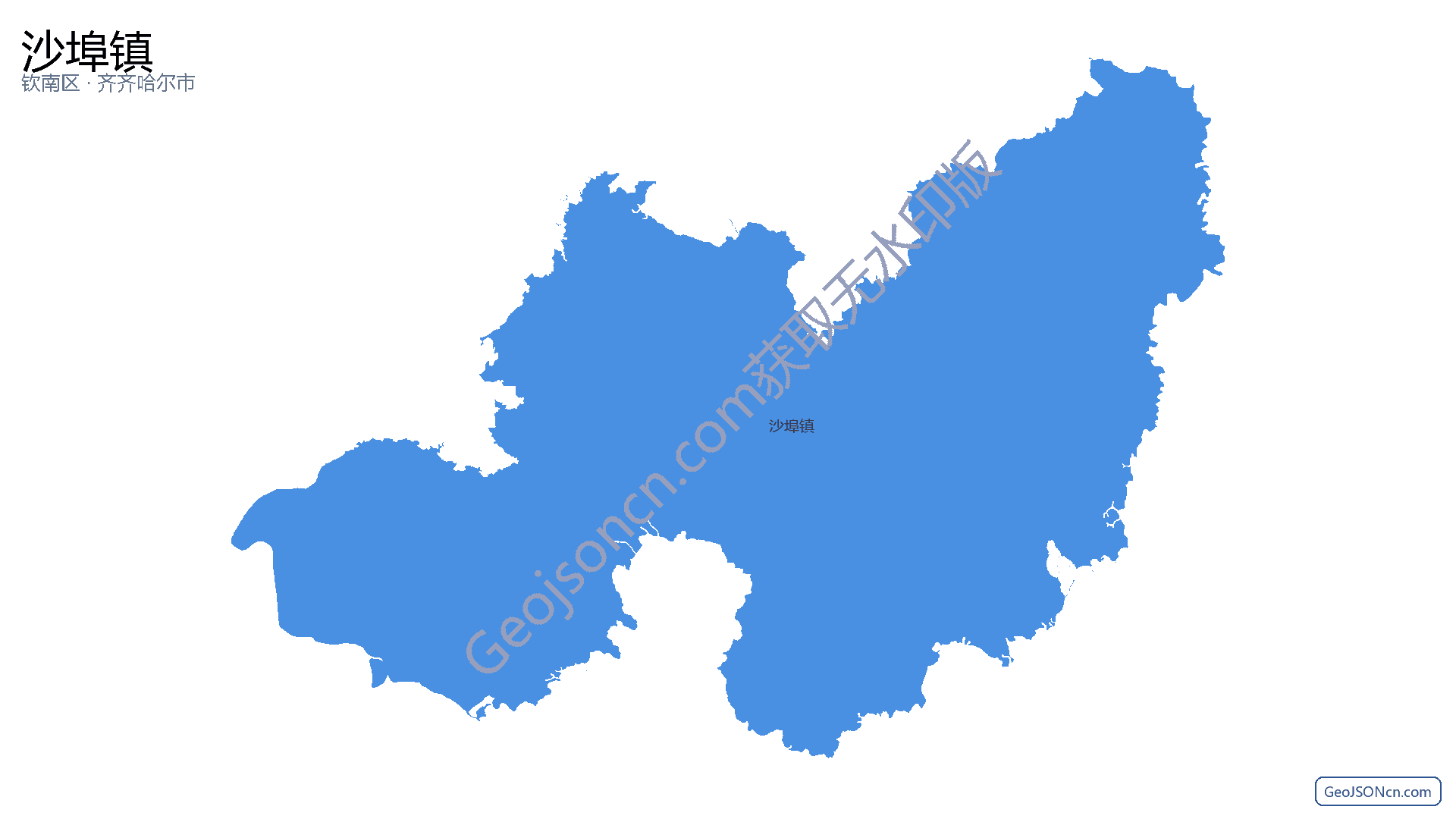 沙埠镇行政区划边界地图（钦南区·钦州市）,提供GeoJSON、SHP矢量边界数据下载及高清地图大图(PNG/JPG) - GeoJSONcn.com