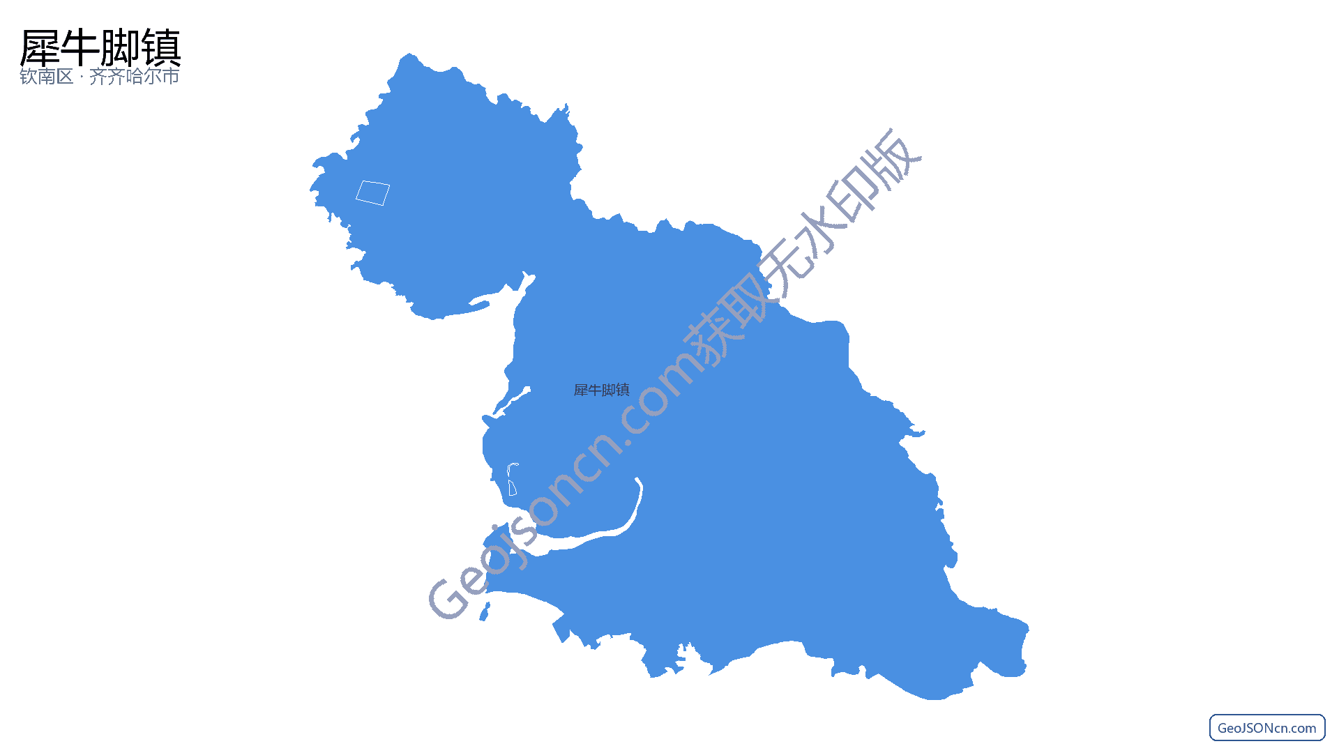 犀牛脚镇行政区划边界地图(钦南区·钦州市),提供GeoJSON、SHP矢量边界数据下载及高清地图大图(PNG/JPG) - GeoJSONcn.com