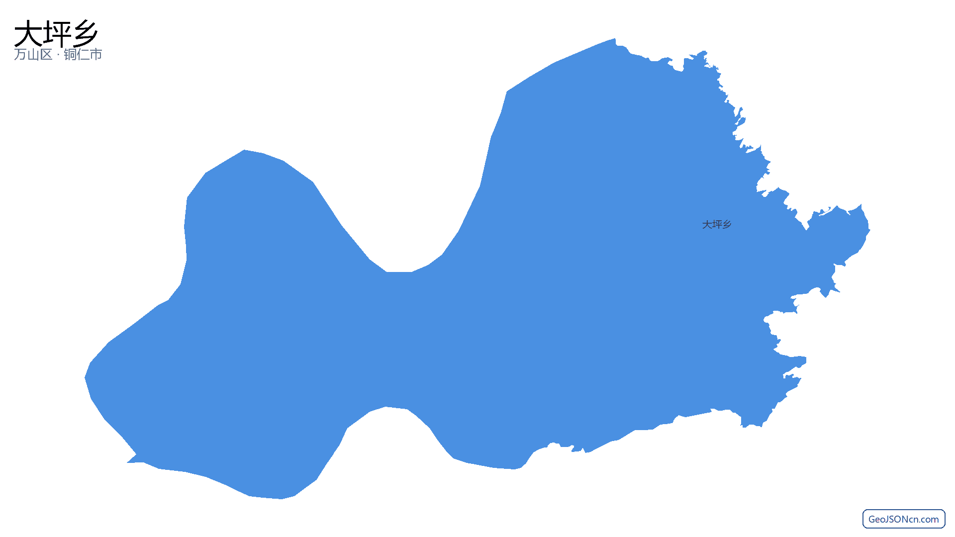 大坪乡行政区划边界地图(万山区·铜仁市),提供GeoJSON、SHP矢量边界数据下载及高清地图大图(PNG/JPG) - GeoJSONcn.com