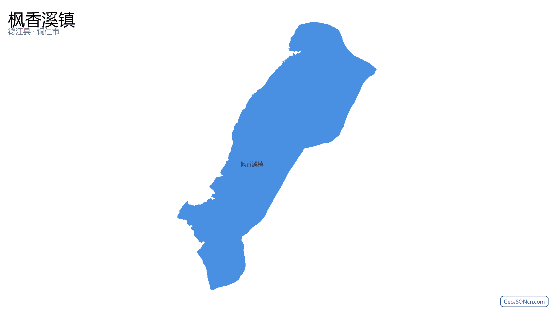 枫香溪镇行政区划边界地图（德江县·铜仁市）,提供GeoJSON、SHP矢量边界数据下载及高清地图大图(PNG/JPG) - GeoJSONcn.com