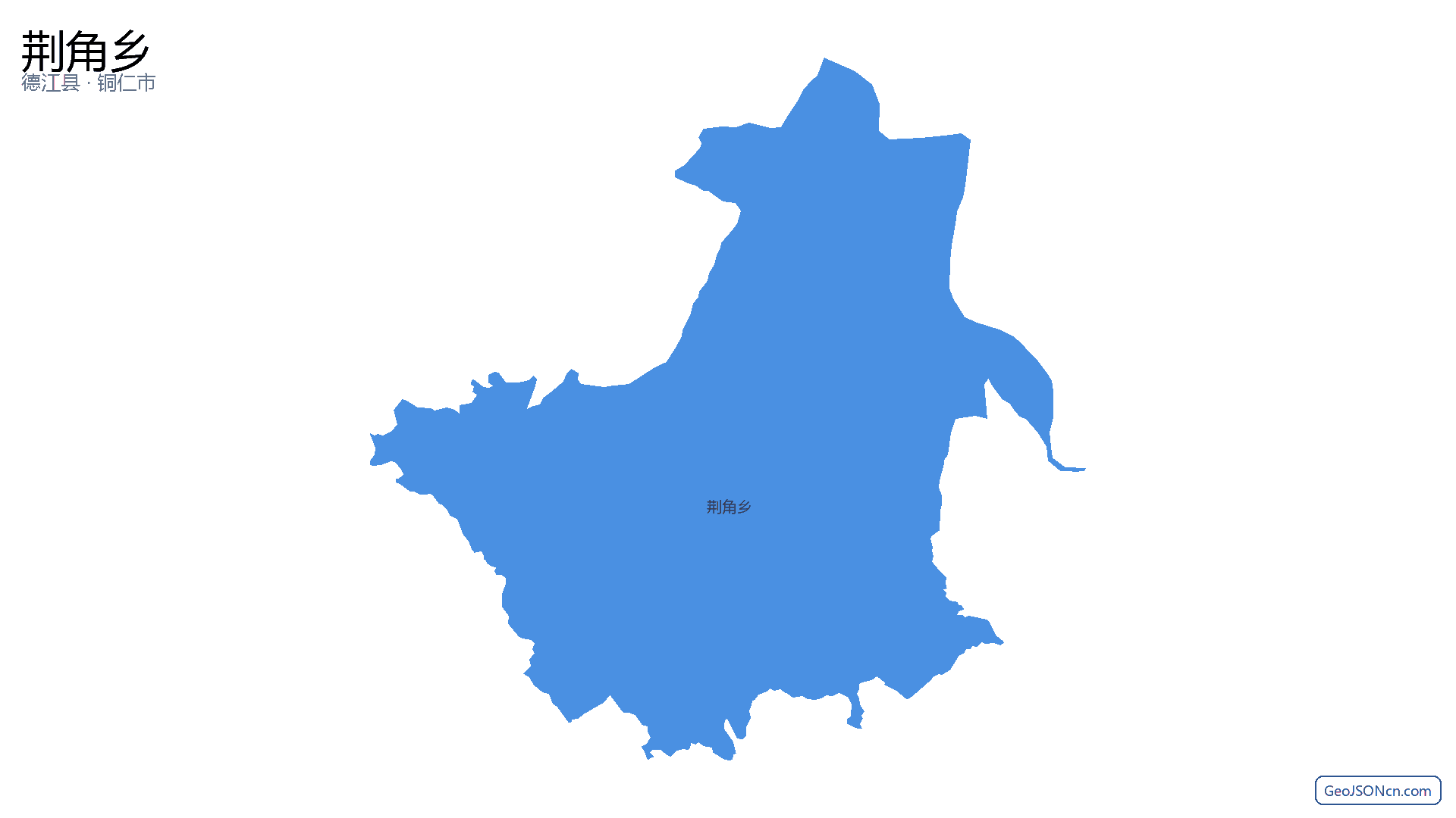 荆角乡行政区划边界地图（德江县·铜仁市）,提供GeoJSON、SHP矢量边界数据下载及高清地图大图(PNG/JPG) - GeoJSONcn.com