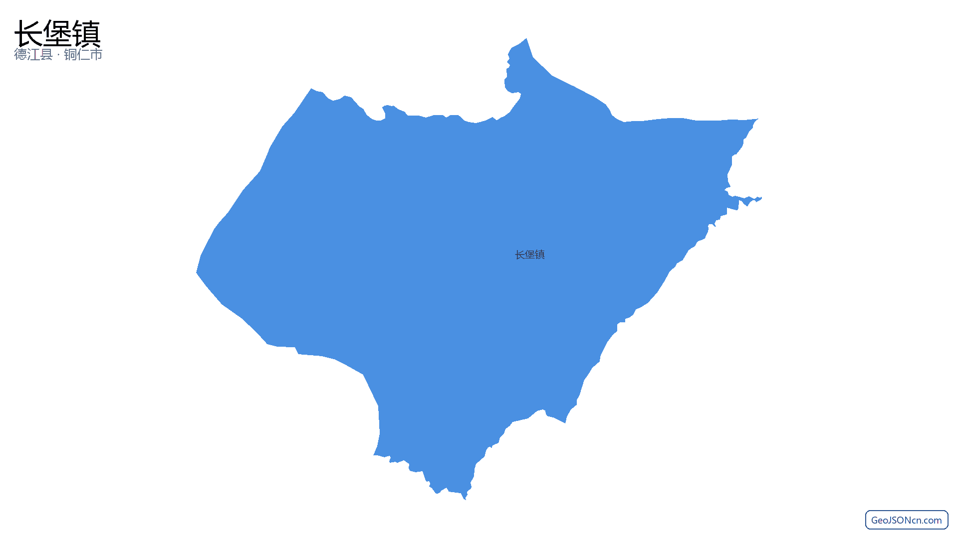 长堡镇行政区划边界地图(德江县·铜仁市),提供GeoJSON、SHP矢量边界数据下载及高清地图大图(PNG/JPG) - GeoJSONcn.com
