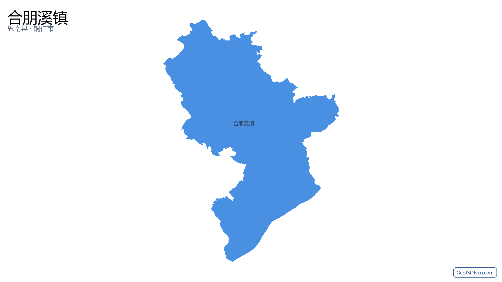 合朋溪镇行政区划边界地图(思南县·铜仁市),提供GeoJSON、SHP矢量边界数据下载及高清地图大图(PNG/JPG) - GeoJSONcn.com