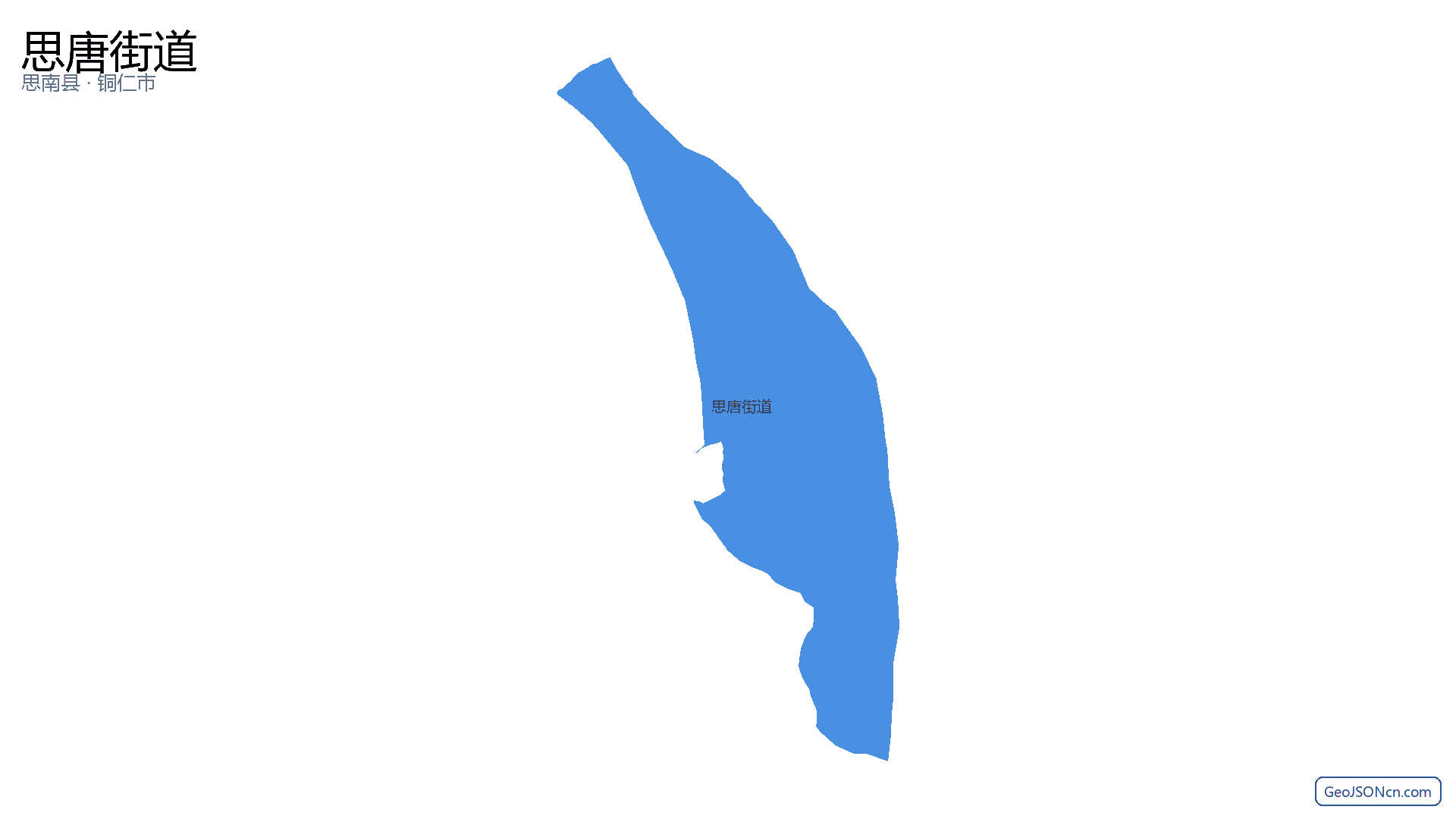思唐街道行政区划边界地图（思南县·铜仁市）,提供GeoJSON、SHP矢量边界数据下载及高清地图大图(PNG/JPG) - GeoJSONcn.com