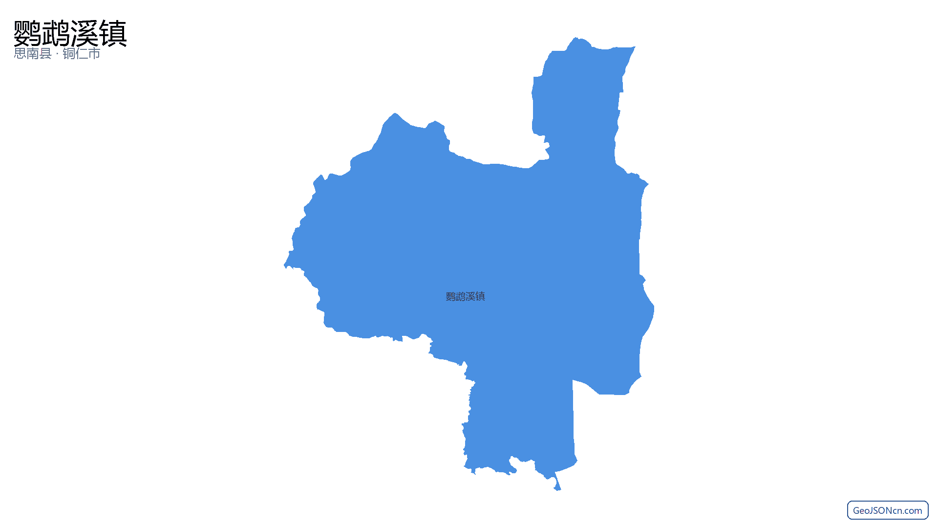 鹦鹉溪镇行政区划边界地图(思南县·铜仁市),提供GeoJSON、SHP矢量边界数据下载及高清地图大图(PNG/JPG) - GeoJSONcn.com