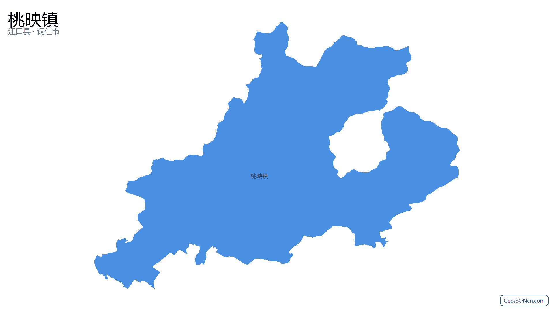 桃映镇行政区划边界地图(江口县·铜仁市),提供GeoJSON、SHP矢量边界数据下载及高清地图大图(PNG/JPG) - GeoJSONcn.com
