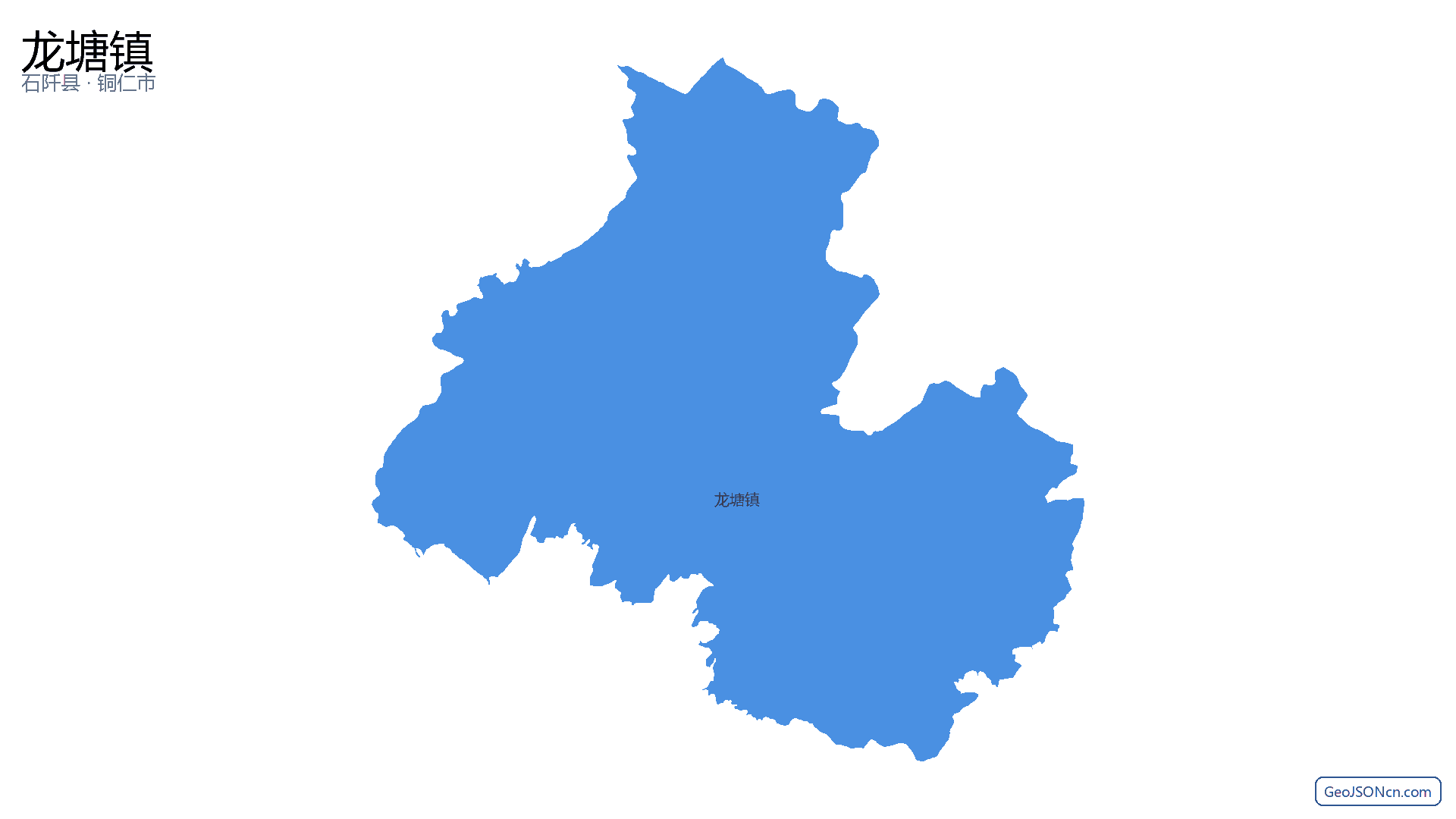 龙塘镇行政区划边界地图（石阡县·铜仁市）,提供GeoJSON、SHP矢量边界数据下载及高清地图大图(PNG/JPG) - GeoJSONcn.com