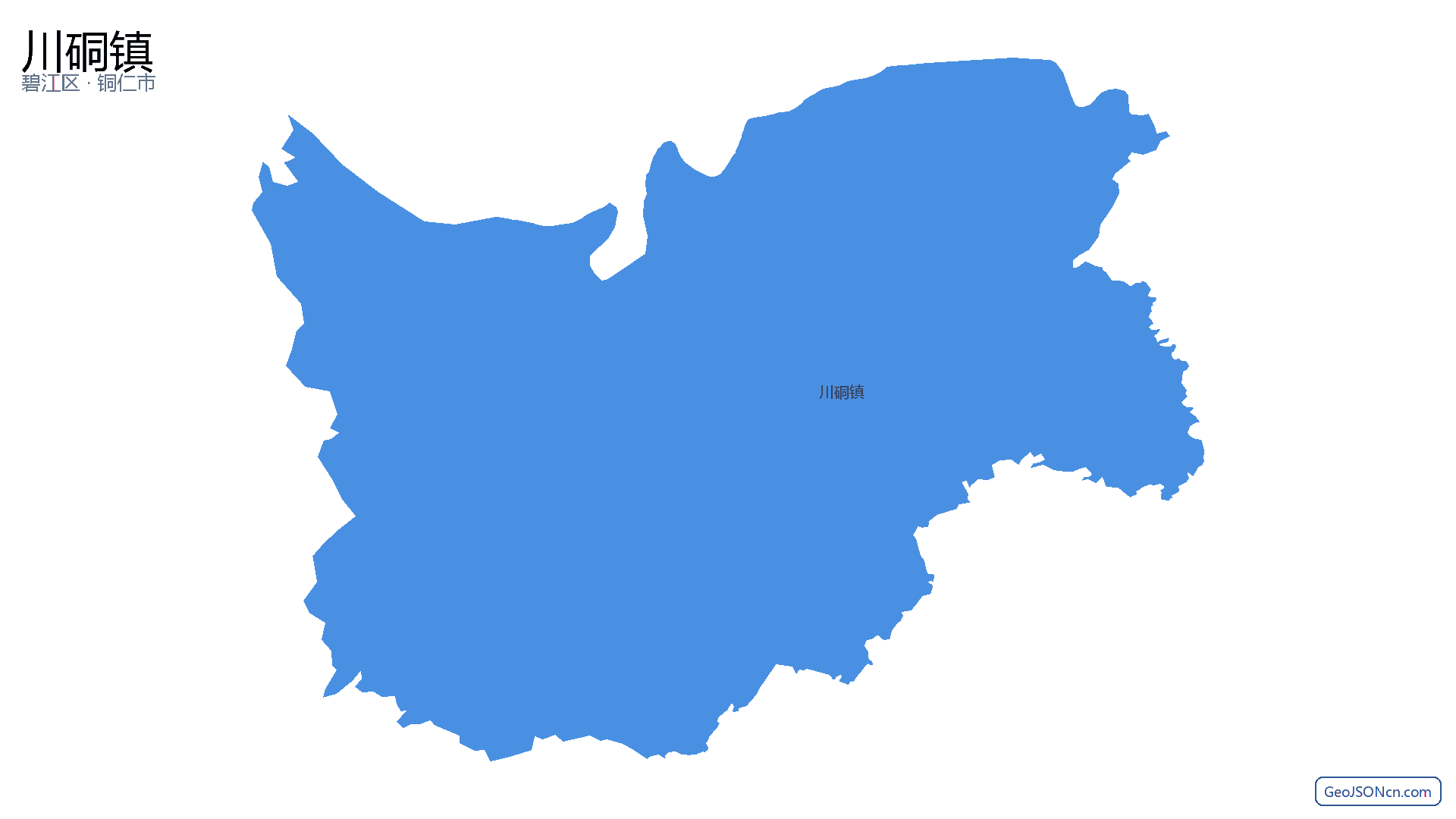 川硐镇行政区划边界地图（碧江区·铜仁市）,提供GeoJSON、SHP矢量边界数据下载及高清地图大图(PNG/JPG) - GeoJSONcn.com