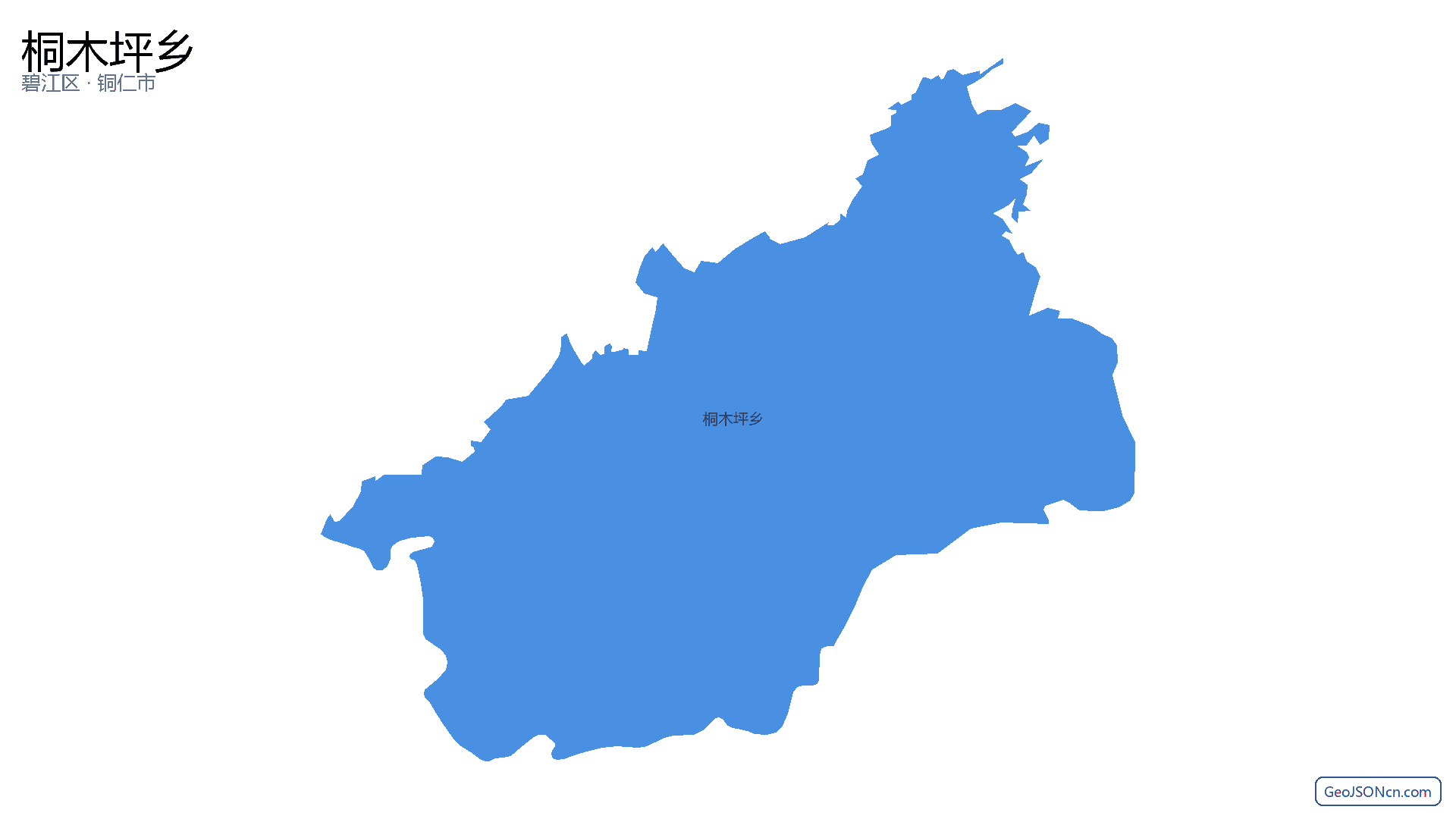 桐木坪乡行政区划边界地图(碧江区·铜仁市),提供GeoJSON、SHP矢量边界数据下载及高清地图大图(PNG/JPG) - GeoJSONcn.com