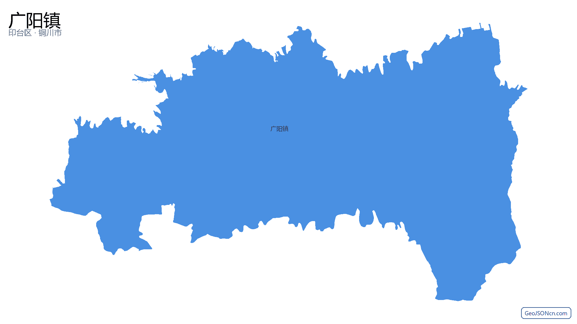 广阳镇行政区划边界地图（印台区·铜川市）,提供GeoJSON、SHP矢量边界数据下载及高清地图大图(PNG/JPG) - GeoJSONcn.com