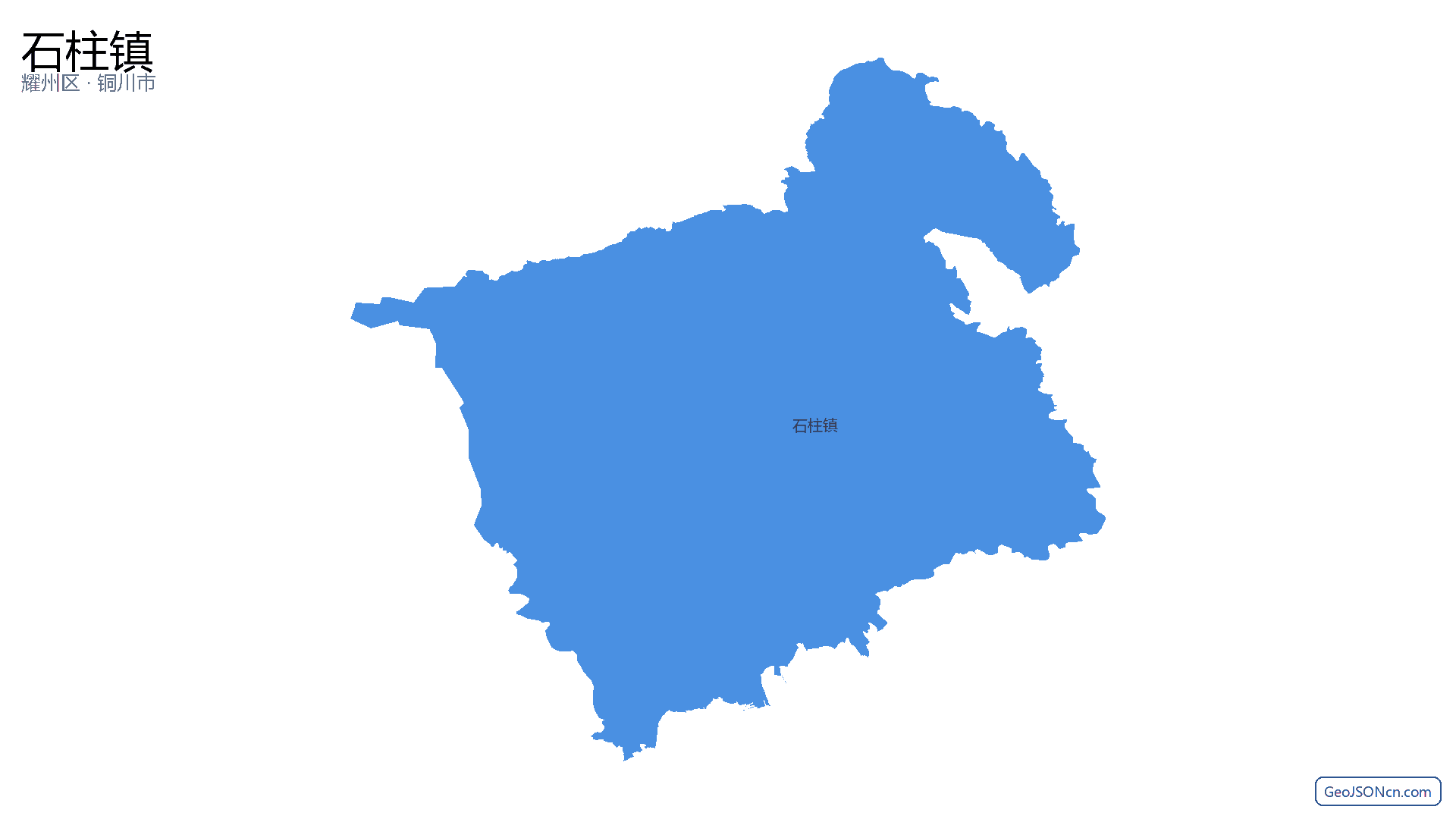 石柱镇行政区划边界地图(耀州区·铜川市),提供GeoJSON、SHP矢量边界数据下载及高清地图大图(PNG/JPG) - GeoJSONcn.com