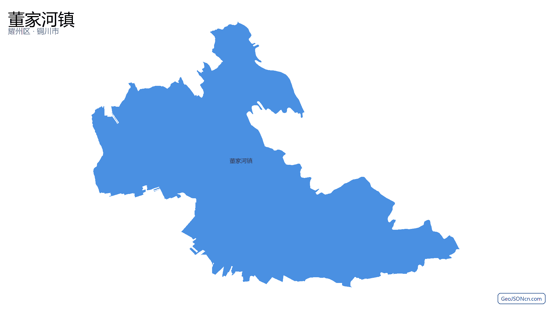 董家河镇行政区划边界地图(耀州区·铜川市),提供GeoJSON、SHP矢量边界数据下载及高清地图大图(PNG/JPG) - GeoJSONcn.com