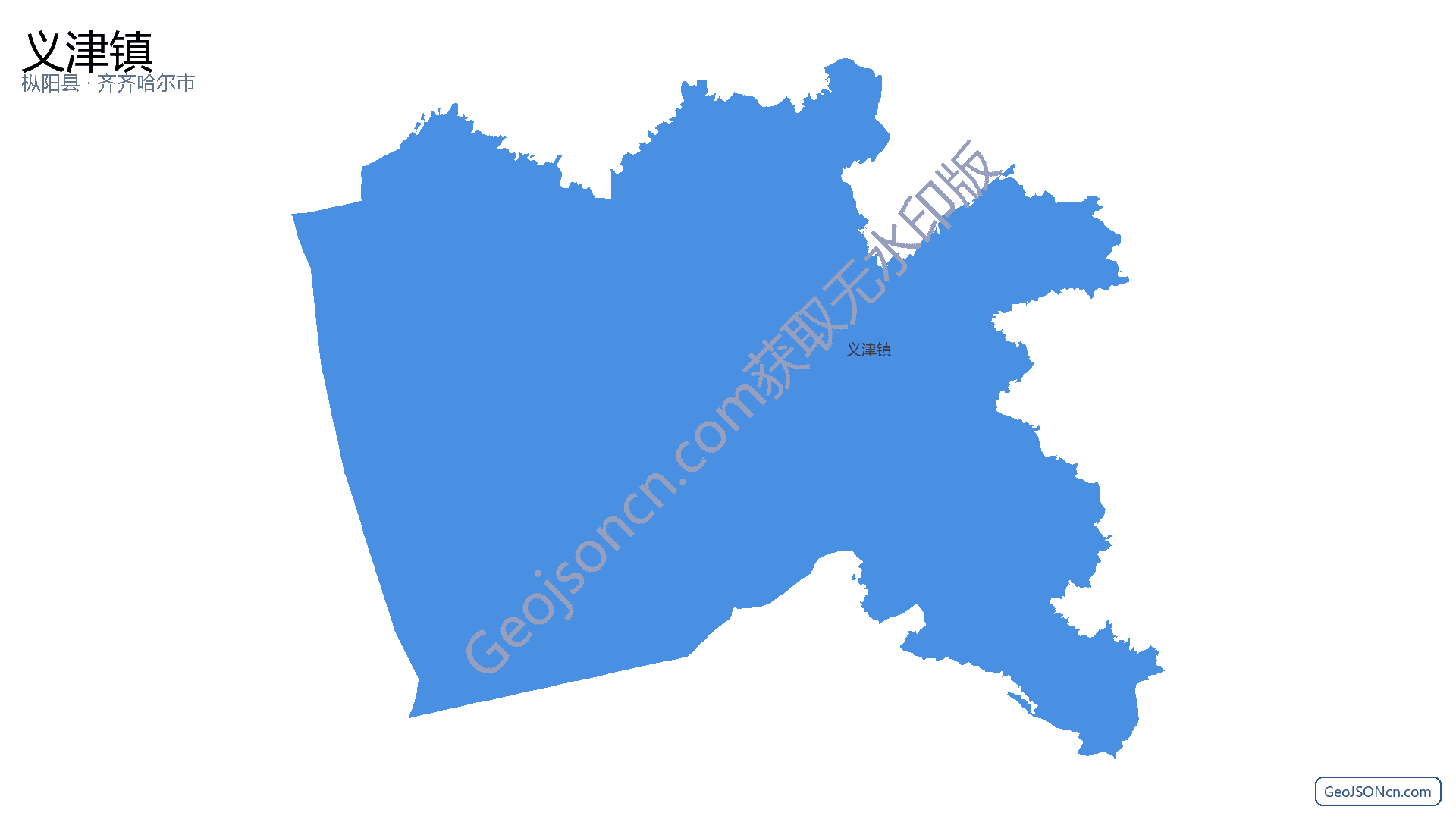 义津镇行政区划边界地图（枞阳县·铜陵市）,提供GeoJSON、SHP矢量边界数据下载及高清地图大图(PNG/JPG) - GeoJSONcn.com