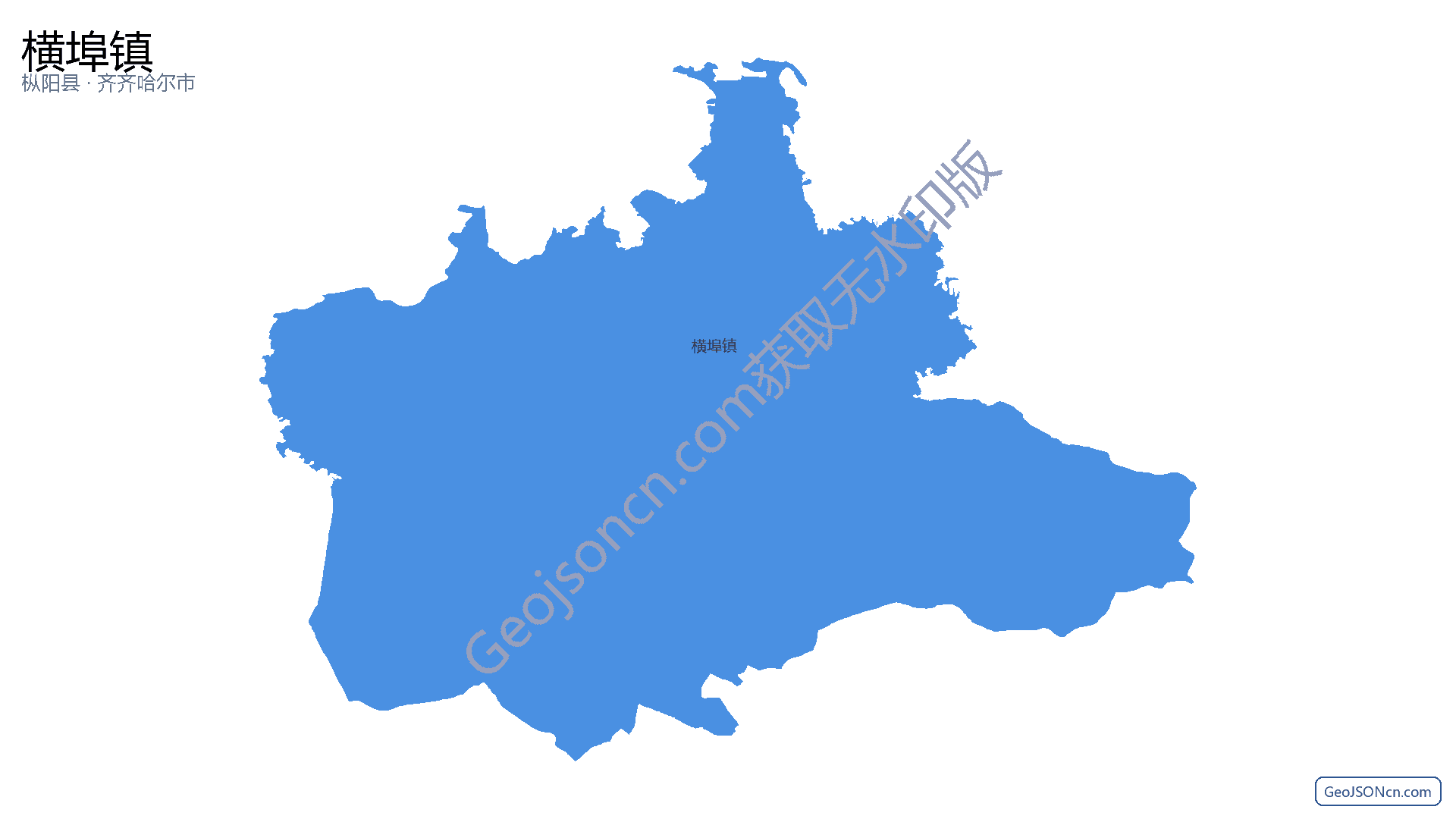 横埠镇行政区划边界地图（枞阳县·铜陵市）,提供GeoJSON、SHP矢量边界数据下载及高清地图大图(PNG/JPG) - GeoJSONcn.com