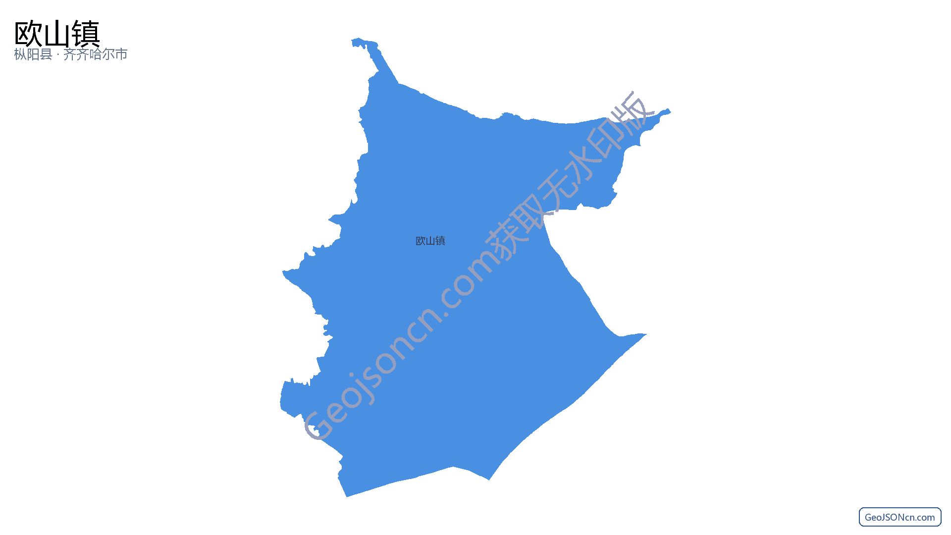 欧山镇行政区划边界地图(枞阳县·铜陵市),提供GeoJSON、SHP矢量边界数据下载及高清地图大图(PNG/JPG) - GeoJSONcn.com