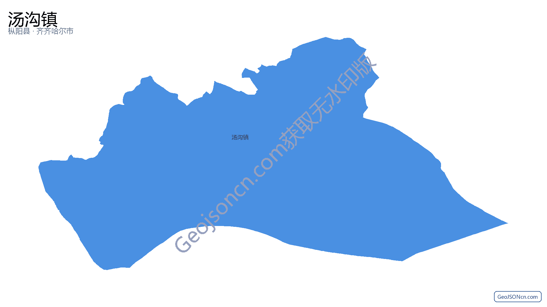 汤沟镇行政区划边界地图(枞阳县·铜陵市),提供GeoJSON、SHP矢量边界数据下载及高清地图大图(PNG/JPG) - GeoJSONcn.com