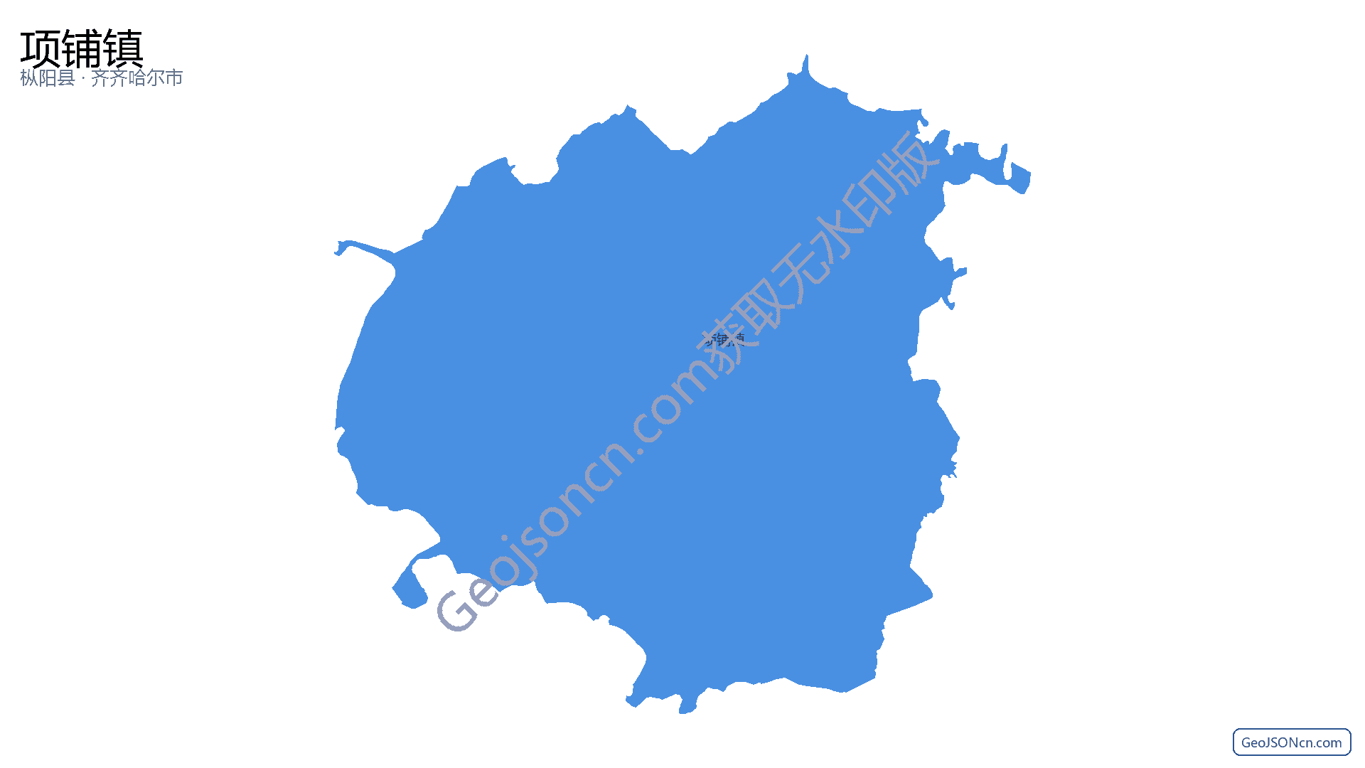 项铺镇行政区划边界地图(枞阳县·铜陵市),提供GeoJSON、SHP矢量边界数据下载及高清地图大图(PNG/JPG) - GeoJSONcn.com