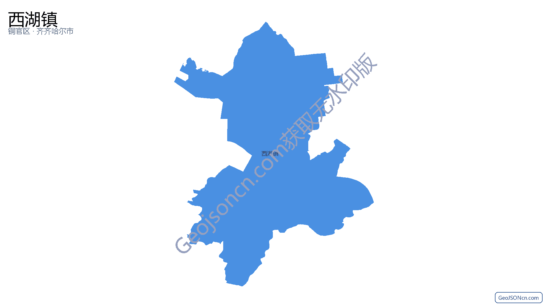 西湖镇行政区划边界地图（铜官区·铜陵市）,提供GeoJSON、SHP矢量边界数据下载及高清地图大图(PNG/JPG) - GeoJSONcn.com