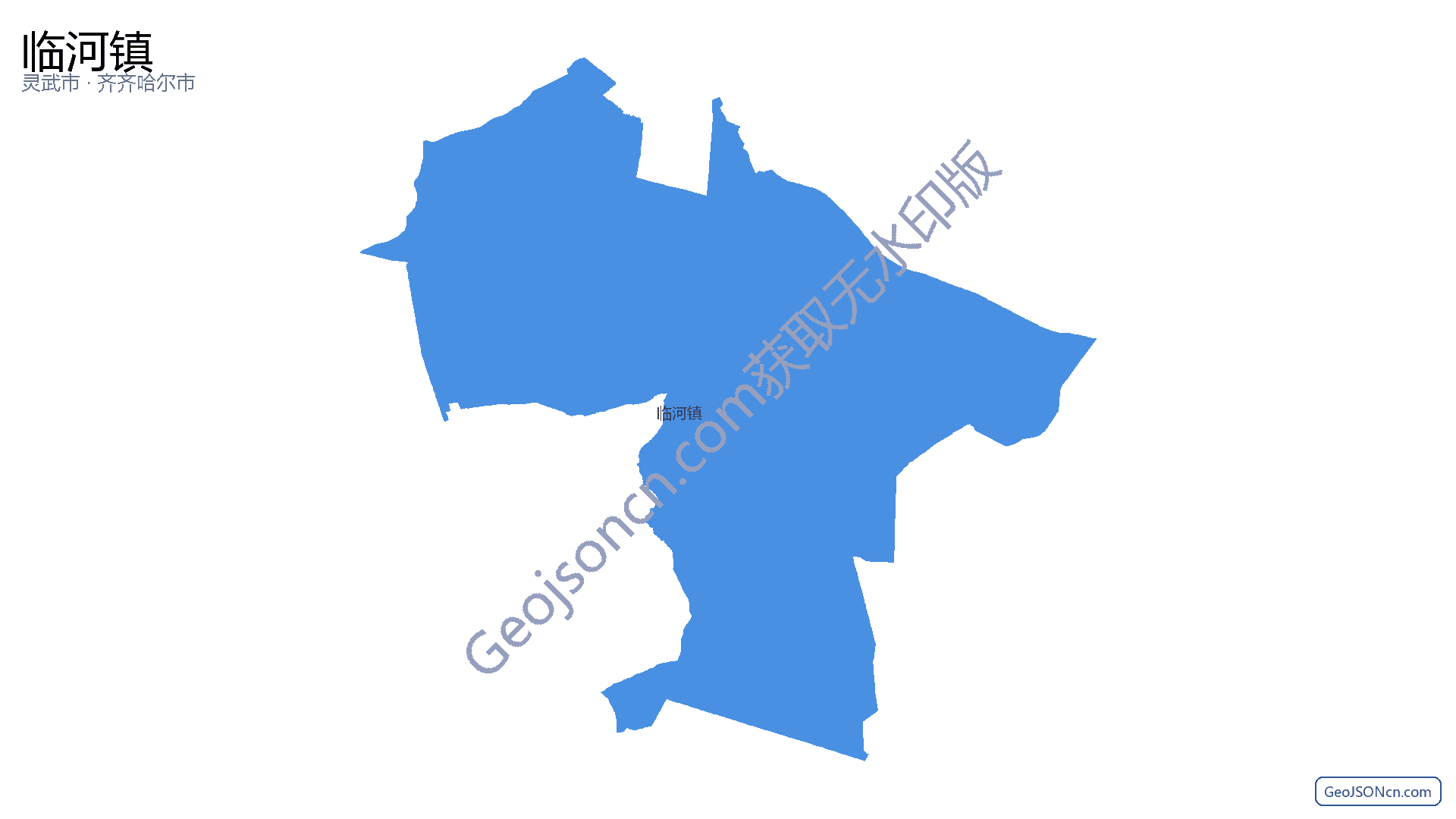 临河镇行政区划边界地图(灵武市·银川市),提供GeoJSON、SHP矢量边界数据下载及高清地图大图(PNG/JPG) - GeoJSONcn.com