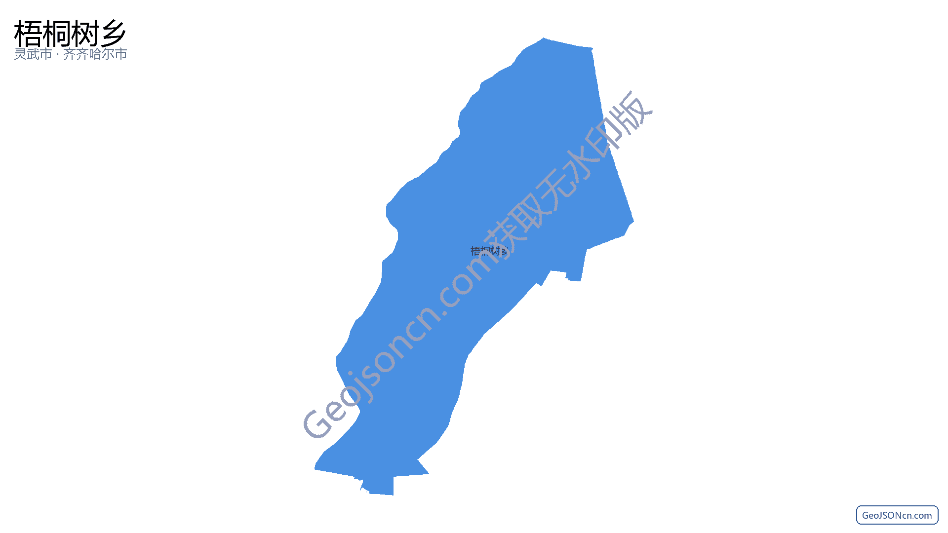 梧桐树乡行政区划边界地图（灵武市·银川市）,提供GeoJSON、SHP矢量边界数据下载及高清地图大图(PNG/JPG) - GeoJSONcn.com