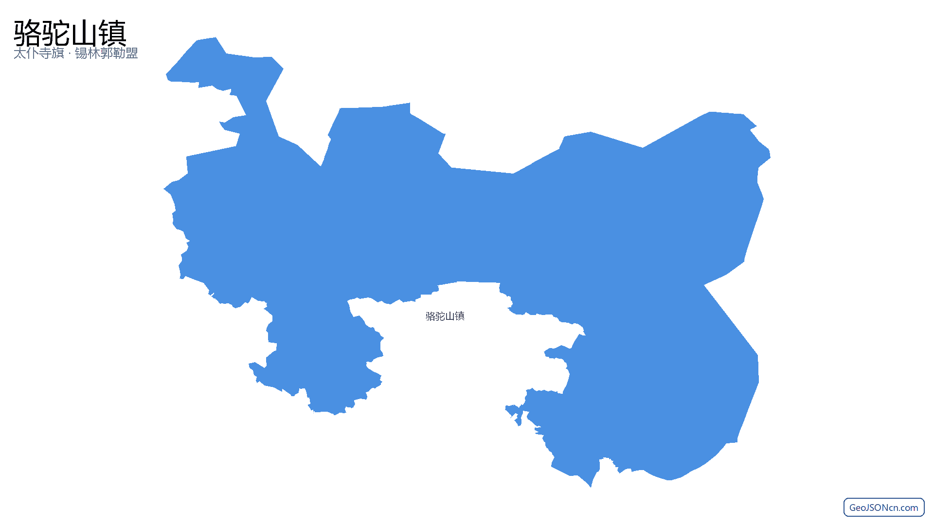 骆驼山镇行政区划边界地图(太仆寺旗·锡林郭勒盟),提供GeoJSON、SHP矢量边界数据下载及高清地图大图(PNG/JPG) - GeoJSONcn.com