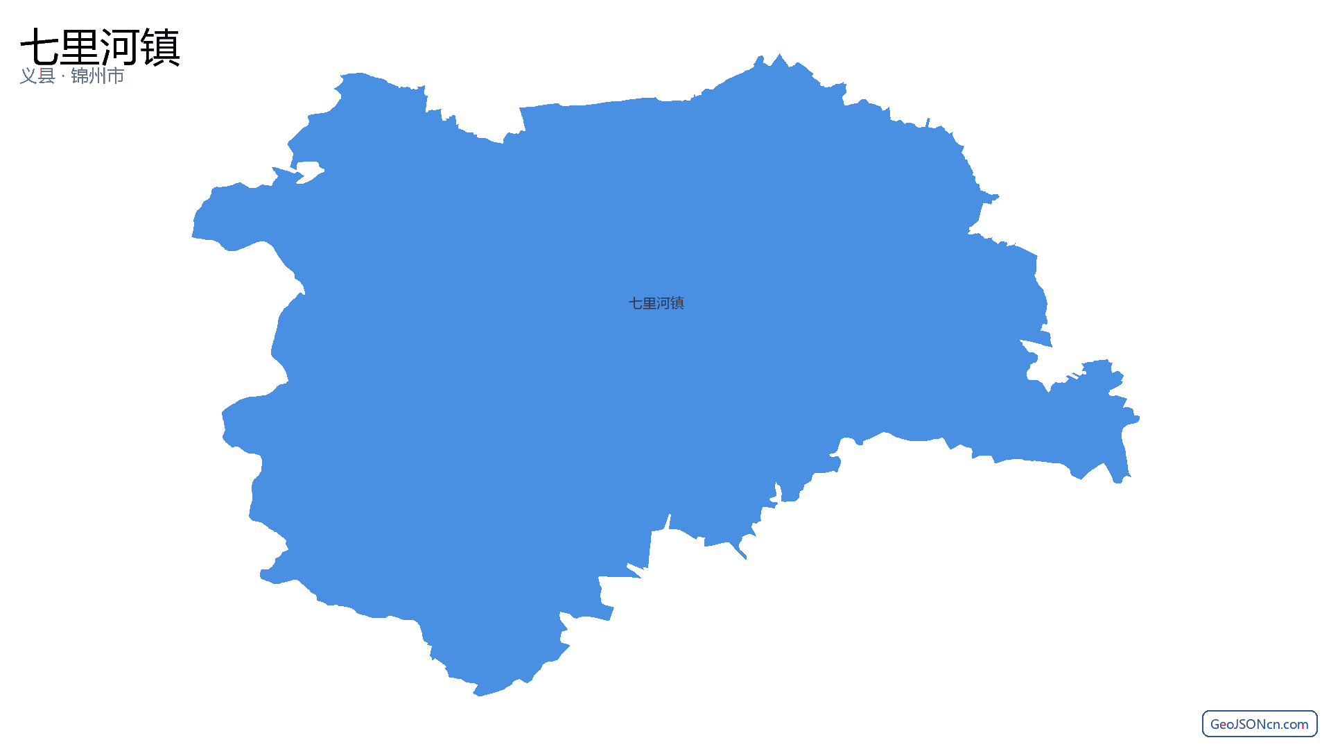 七里河镇行政区划边界地图(义县·锦州市),提供GeoJSON、SHP矢量边界数据下载及高清地图大图(PNG/JPG) - GeoJSONcn.com