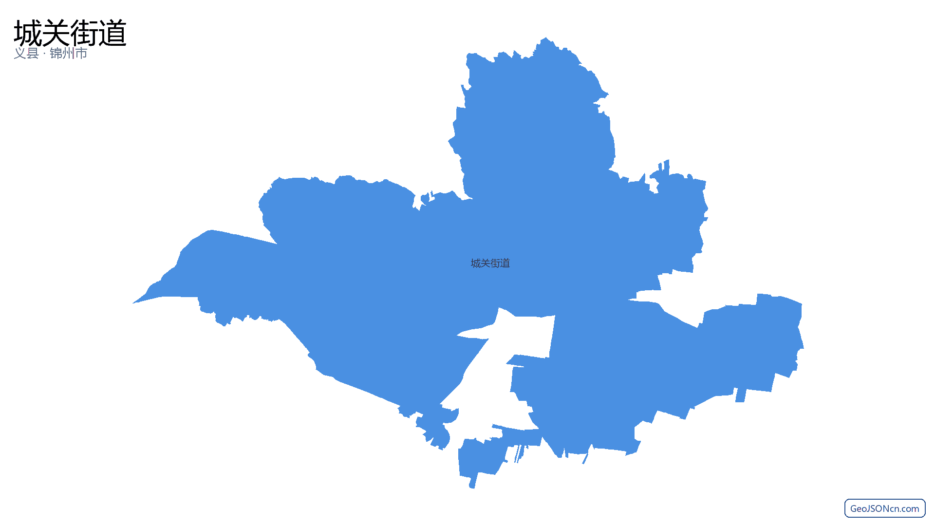 城关街道行政区划边界地图（义县·锦州市）,提供GeoJSON、SHP矢量边界数据下载及高清地图大图(PNG/JPG) - GeoJSONcn.com