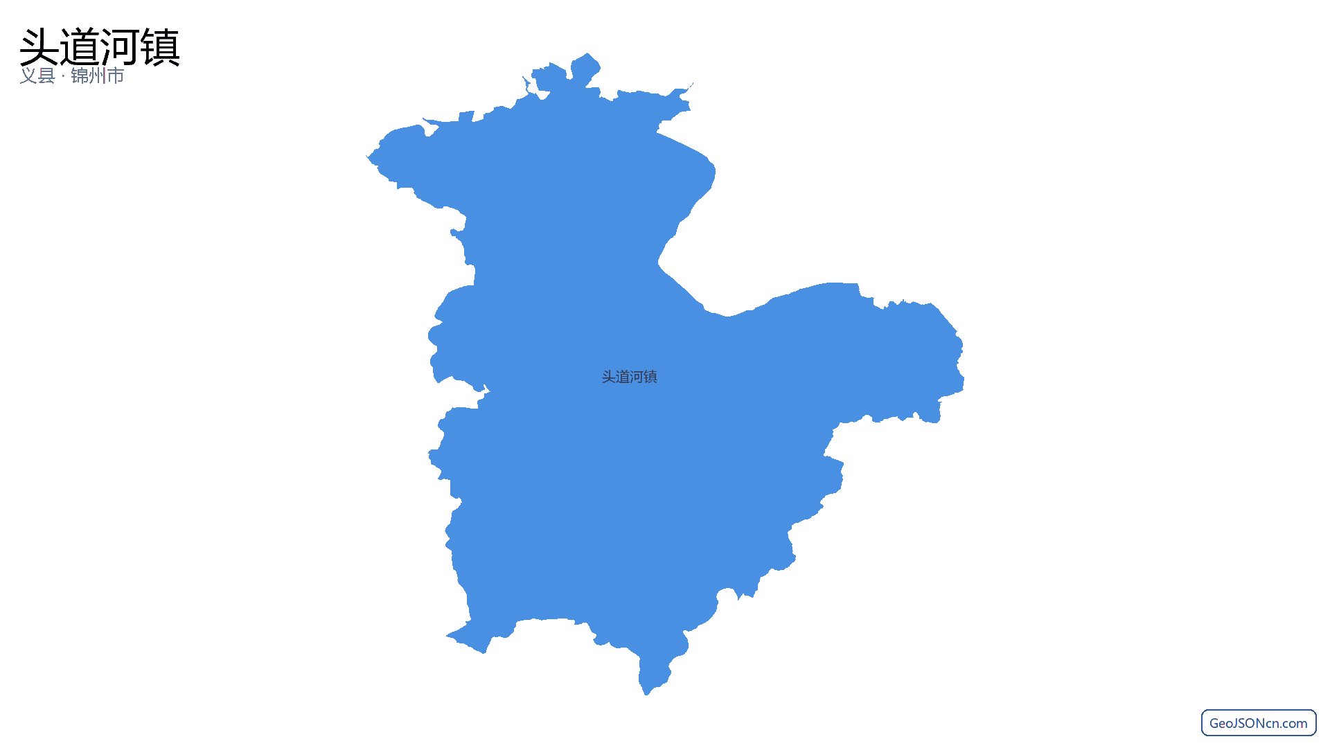 头道河镇行政区划边界地图(义县·锦州市),提供GeoJSON、SHP矢量边界数据下载及高清地图大图(PNG/JPG) - GeoJSONcn.com