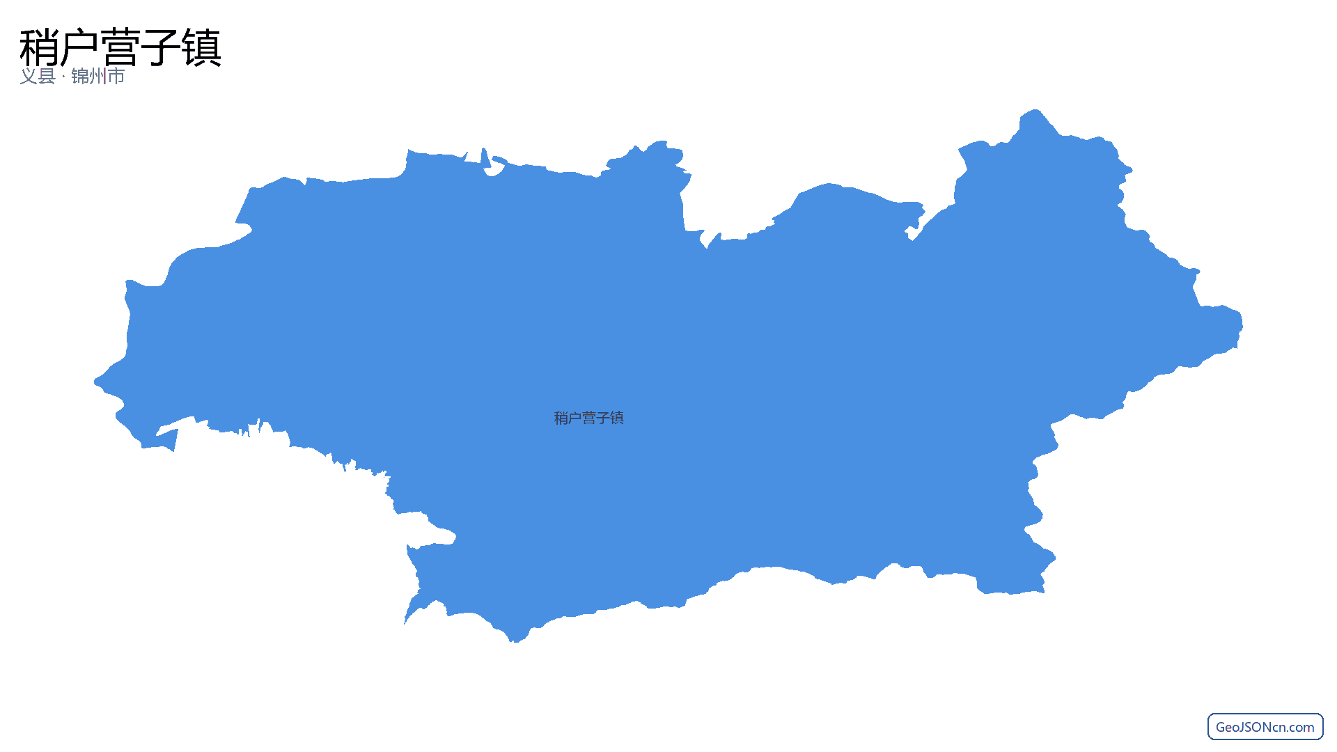 稍户营子镇行政区划边界地图（义县·锦州市）,提供GeoJSON、SHP矢量边界数据下载及高清地图大图(PNG/JPG) - GeoJSONcn.com