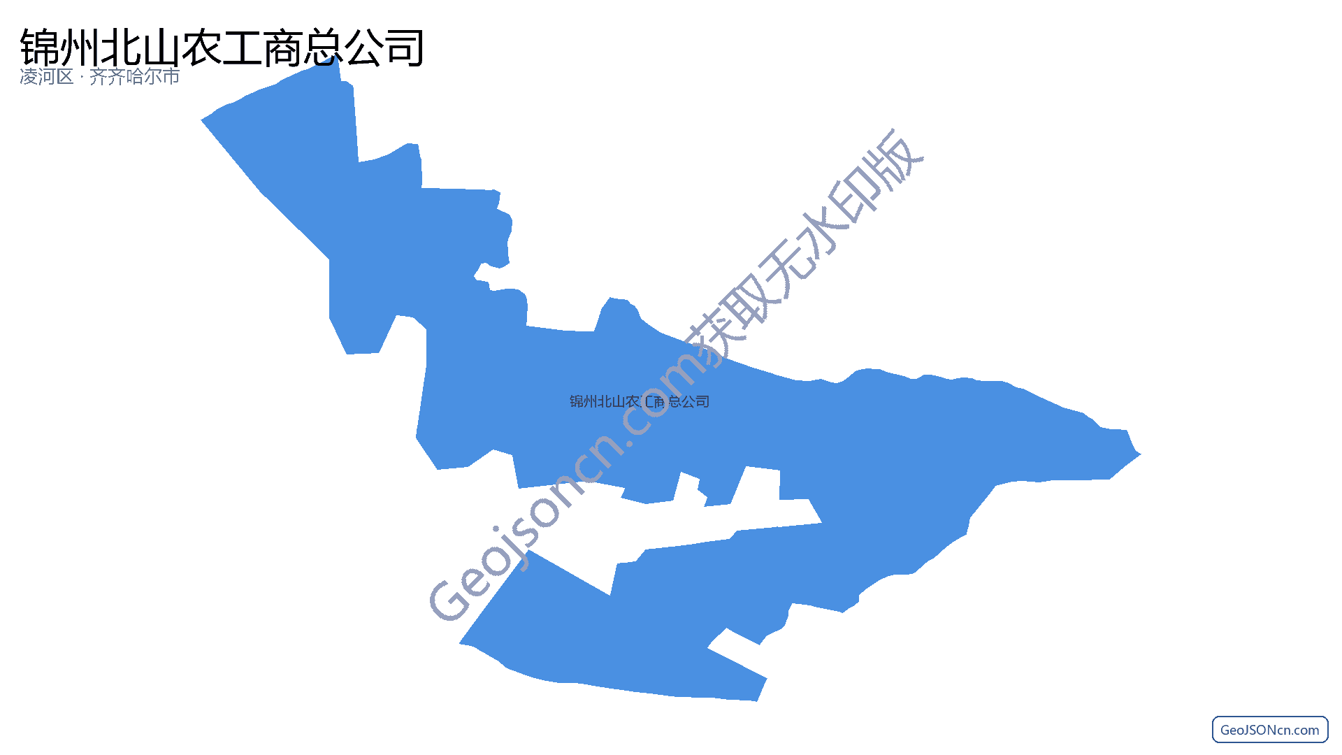 锦州北山农工商总公司行政区划边界地图(凌河区·锦州市),提供GeoJSON、SHP矢量边界数据下载及高清地图大图(PNG/JPG) - GeoJSONcn.com