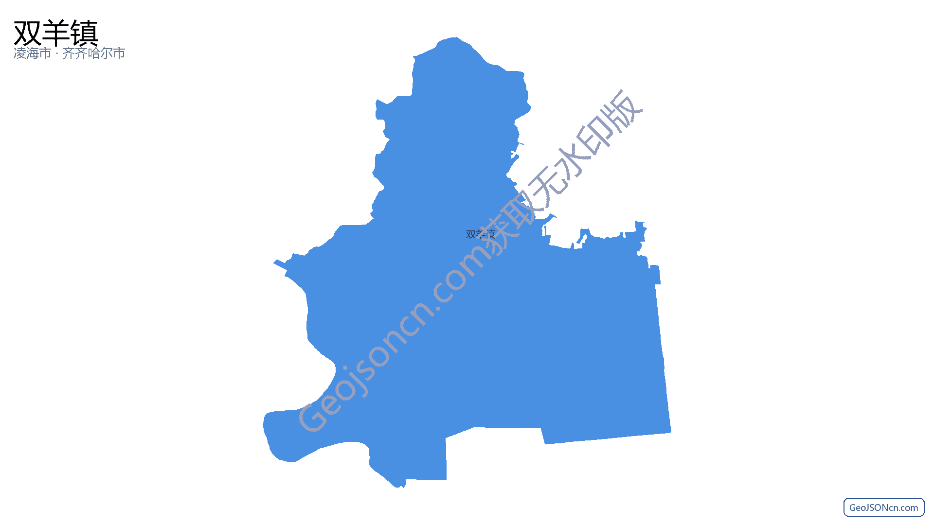 双羊镇行政区划边界地图（凌海市·锦州市）,提供GeoJSON、SHP矢量边界数据下载及高清地图大图(PNG/JPG) - GeoJSONcn.com