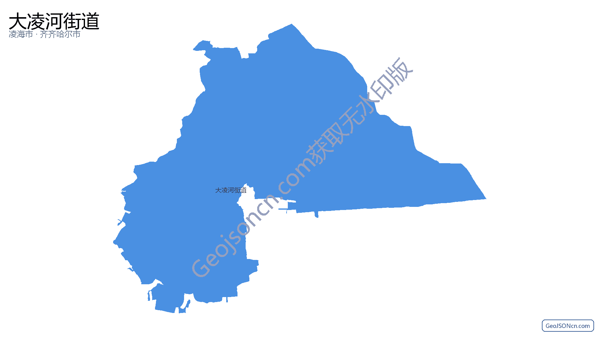 大凌河街道行政区划边界地图(凌海市·锦州市),提供GeoJSON、SHP矢量边界数据下载及高清地图大图(PNG/JPG) - GeoJSONcn.com