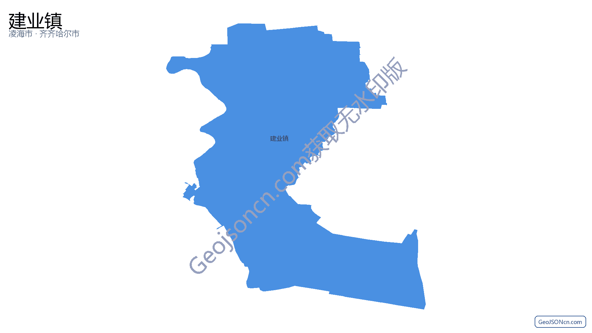建业镇行政区划边界地图(凌海市·锦州市),提供GeoJSON、SHP矢量边界数据下载及高清地图大图(PNG/JPG) - GeoJSONcn.com