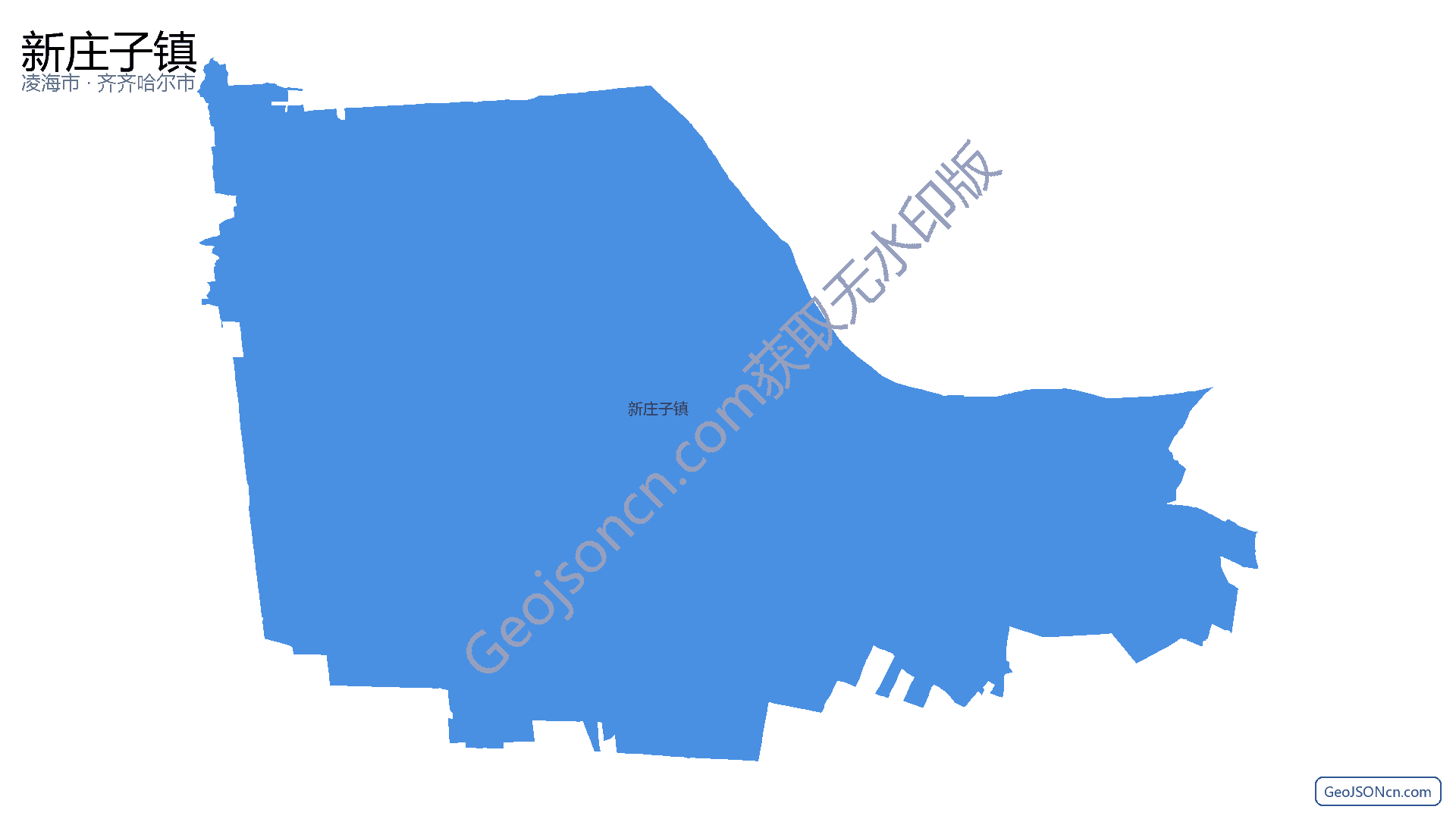 新庄子镇行政区划边界地图（凌海市·锦州市）,提供GeoJSON、SHP矢量边界数据下载及高清地图大图(PNG/JPG) - GeoJSONcn.com