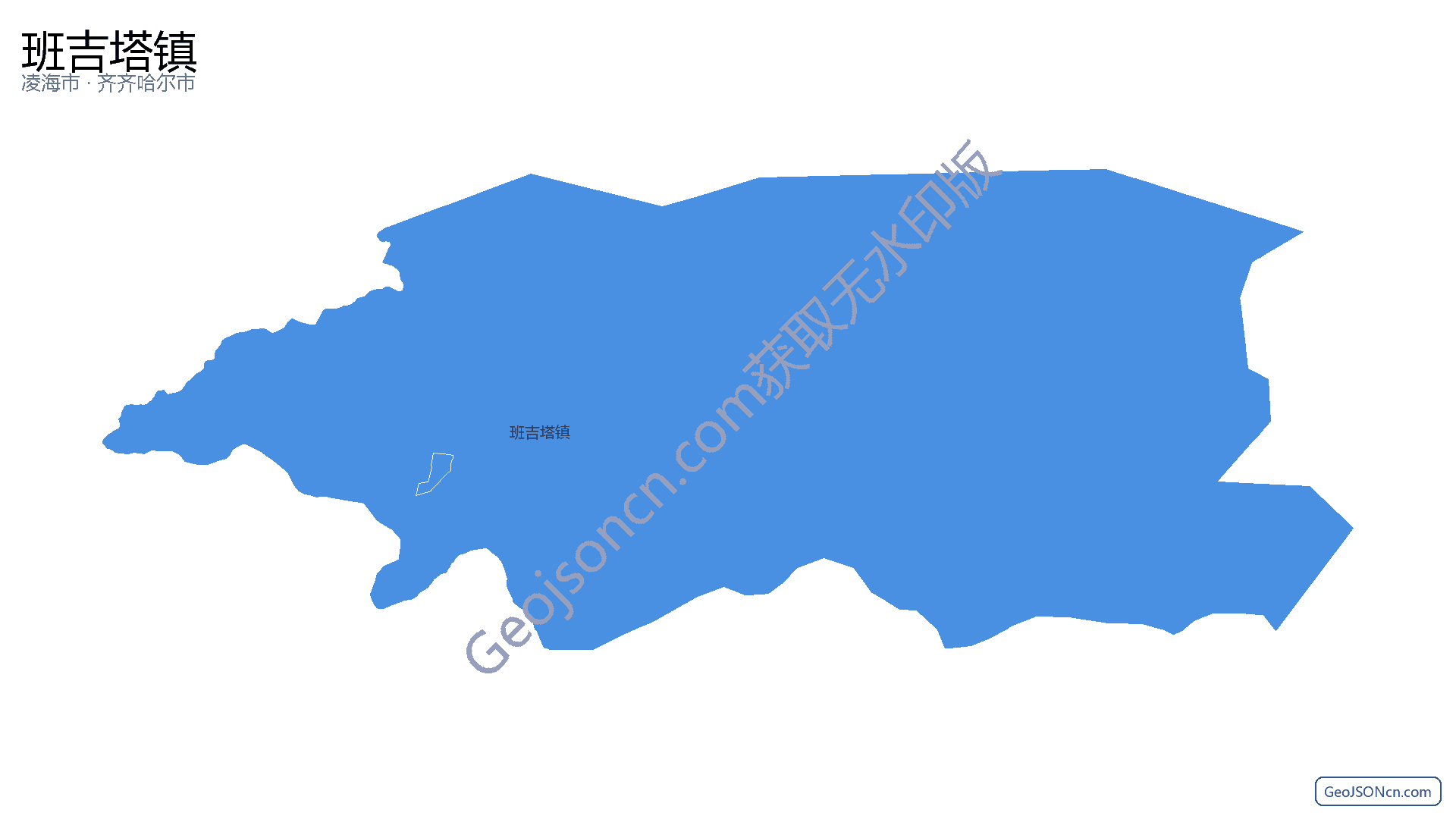 班吉塔镇行政区划边界地图(凌海市·锦州市),提供GeoJSON、SHP矢量边界数据下载及高清地图大图(PNG/JPG) - GeoJSONcn.com