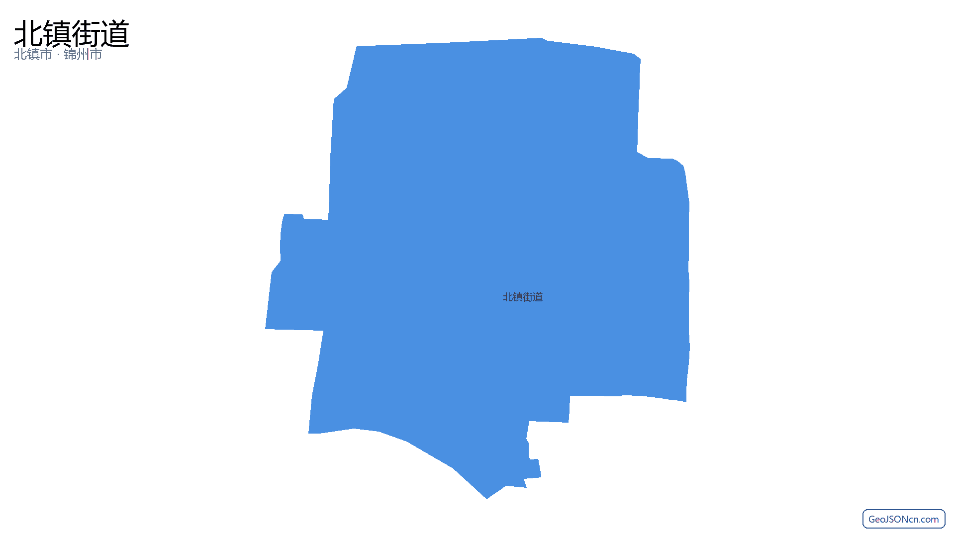 北镇街道行政区划边界地图(北镇市·锦州市),提供GeoJSON、SHP矢量边界数据下载及高清地图大图(PNG/JPG) - GeoJSONcn.com