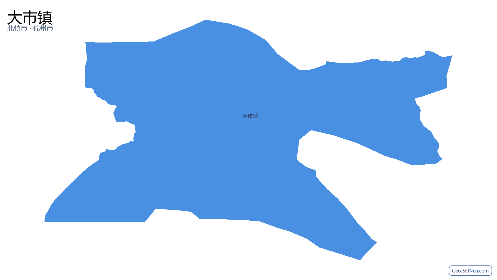 大市镇行政区划边界地图（北镇市·锦州市）,提供GeoJSON、SHP矢量边界数据下载及高清地图大图(PNG/JPG) - GeoJSONcn.com