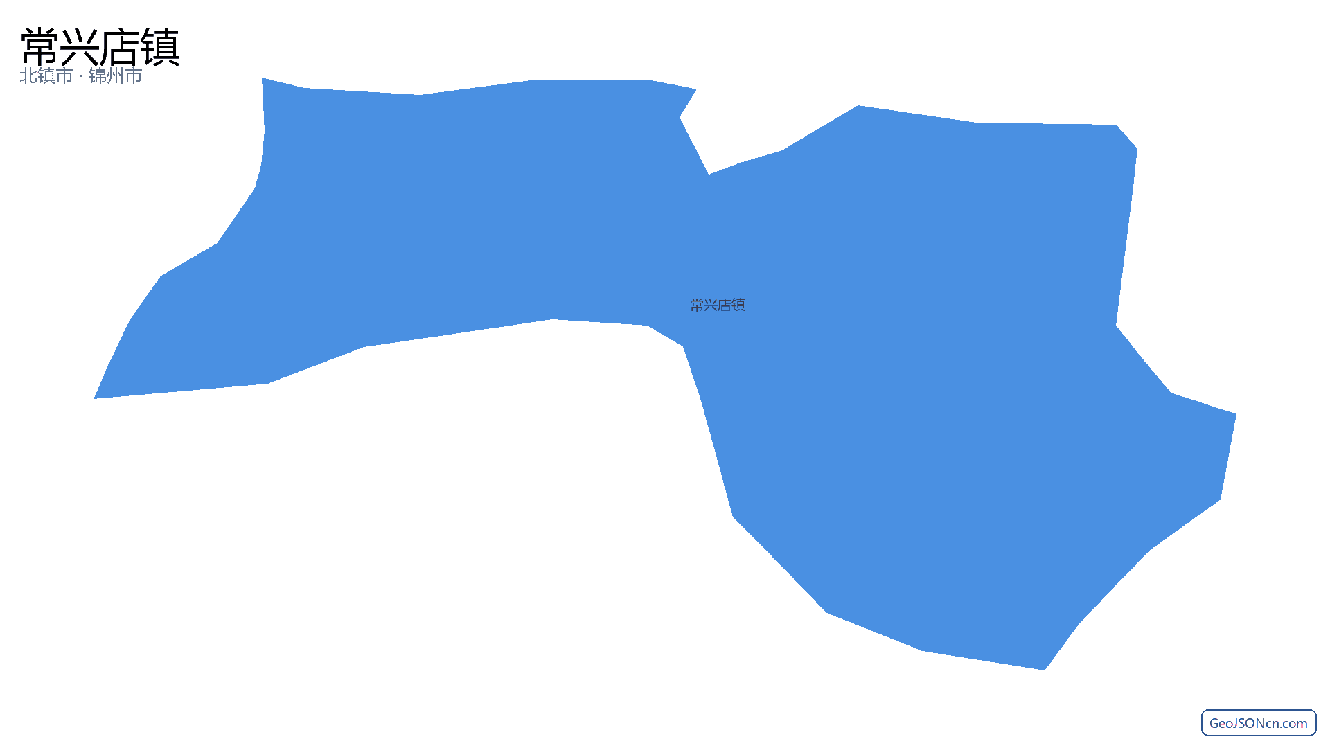 常兴店镇行政区划边界地图（北镇市·锦州市）,提供GeoJSON、SHP矢量边界数据下载及高清地图大图(PNG/JPG) - GeoJSONcn.com