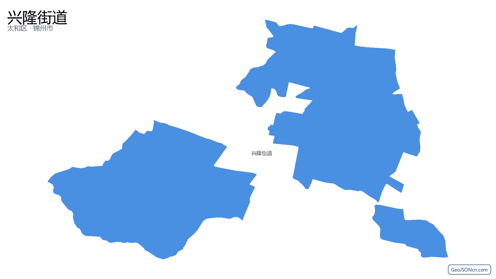 兴隆街道行政区划边界地图（太和区·锦州市）,提供GeoJSON、SHP矢量边界数据下载及高清地图大图(PNG/JPG) - GeoJSONcn.com