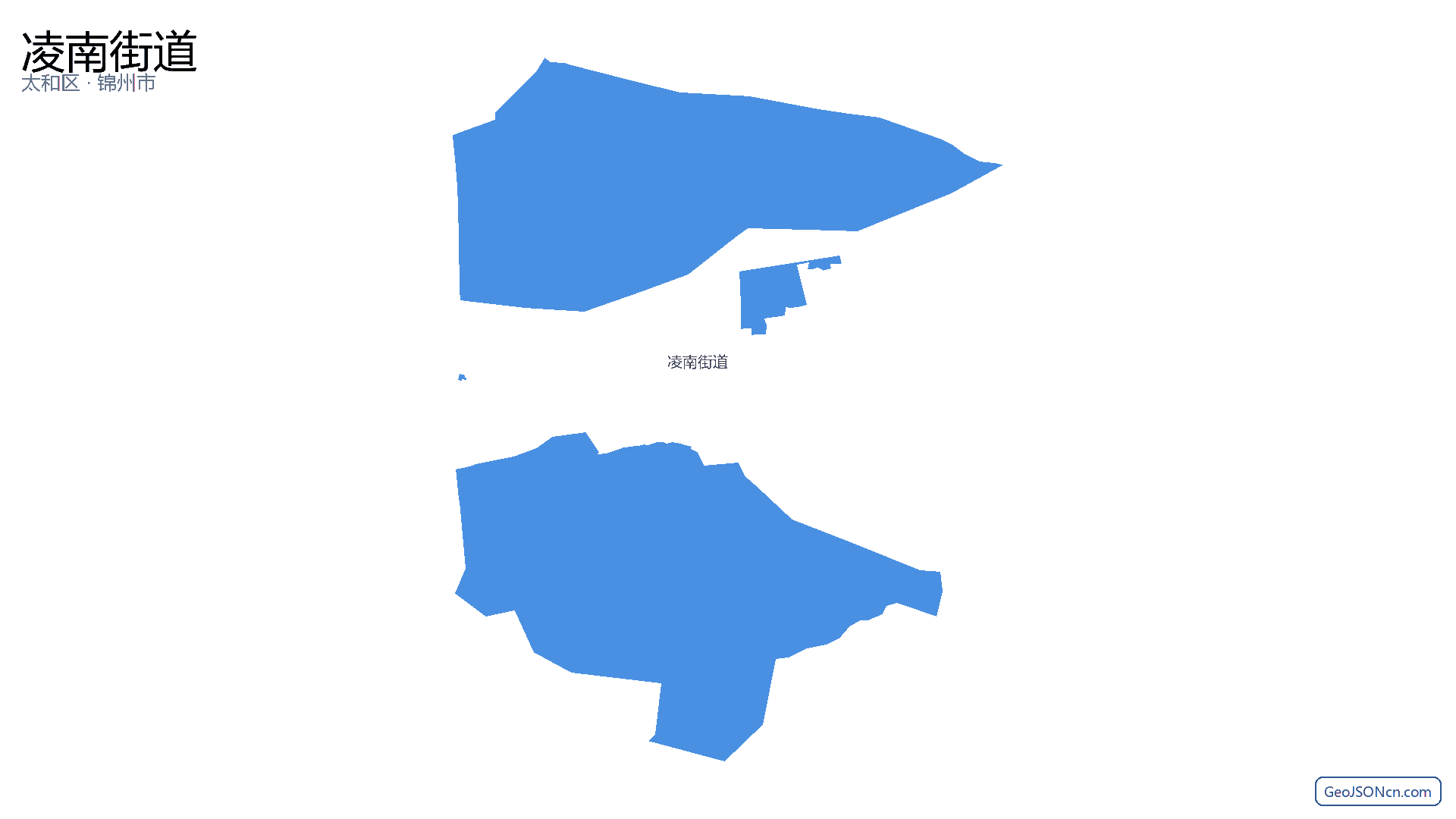 凌南街道行政区划边界地图(太和区·锦州市),提供GeoJSON、SHP矢量边界数据下载及高清地图大图(PNG/JPG) - GeoJSONcn.com