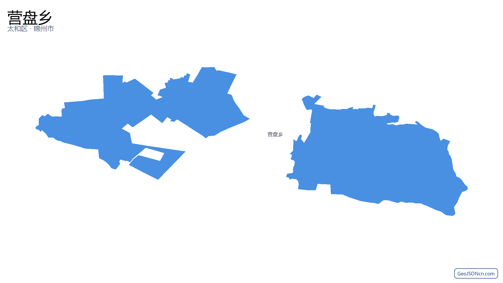 营盘乡行政区划边界地图（太和区·锦州市）,提供GeoJSON、SHP矢量边界数据下载及高清地图大图(PNG/JPG) - GeoJSONcn.com