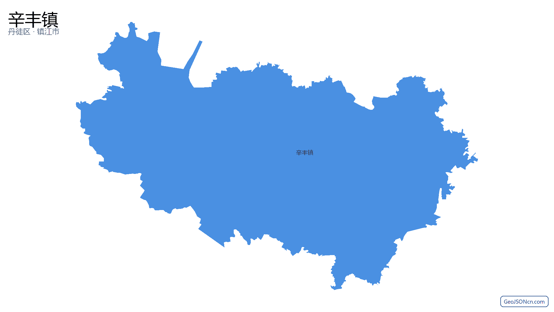 辛丰镇行政区划边界地图（丹徒区·镇江市）,提供GeoJSON、SHP矢量边界数据下载及高清地图大图(PNG/JPG) - GeoJSONcn.com