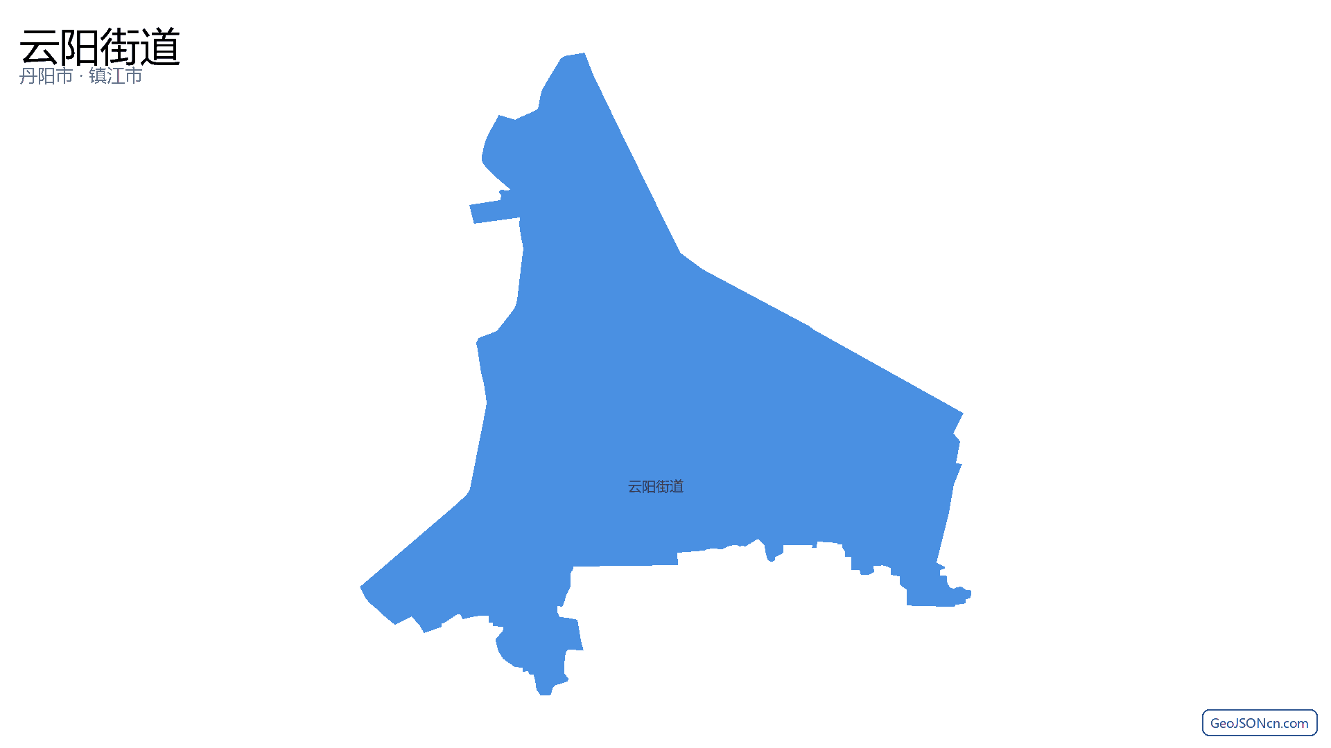 云阳街道行政区划边界地图(丹阳市·镇江市),提供GeoJSON、SHP矢量边界数据下载及高清地图大图(PNG/JPG) - GeoJSONcn.com