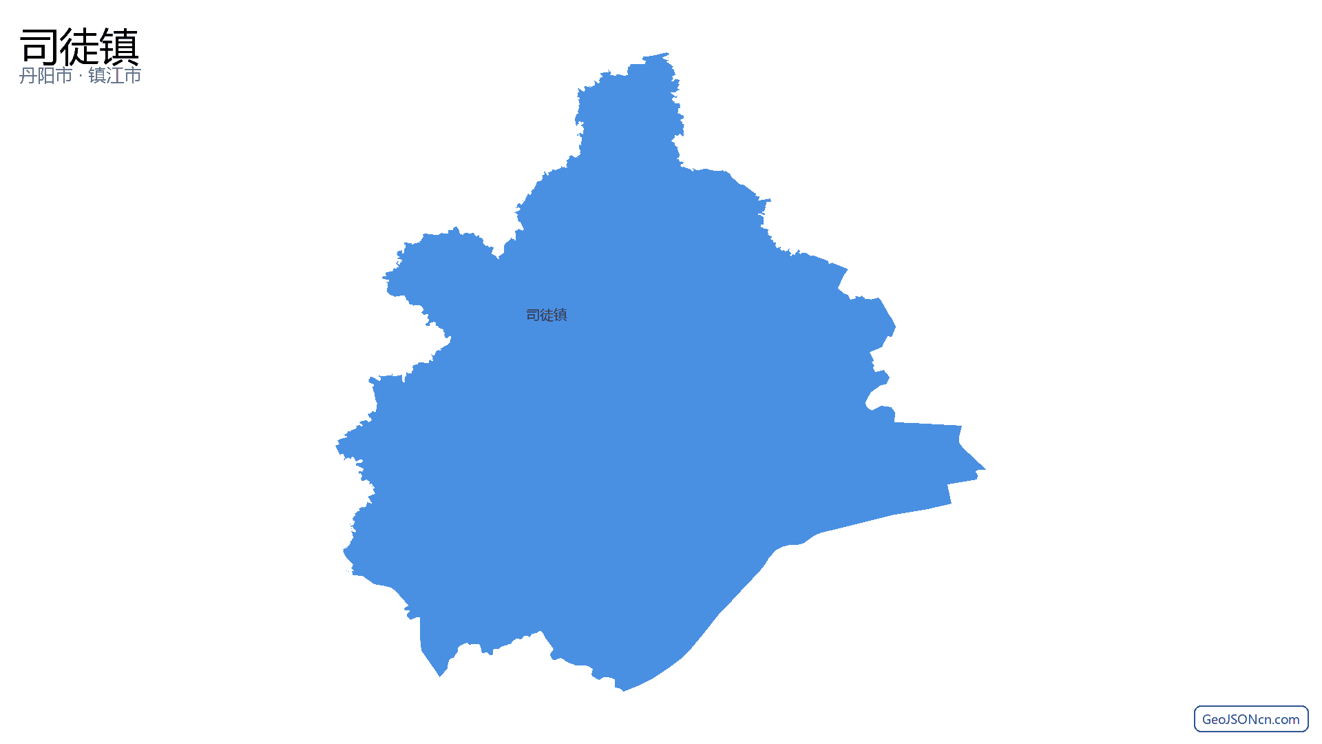 司徒镇行政区划边界地图（丹阳市·镇江市）,提供GeoJSON、SHP矢量边界数据下载及高清地图大图(PNG/JPG) - GeoJSONcn.com