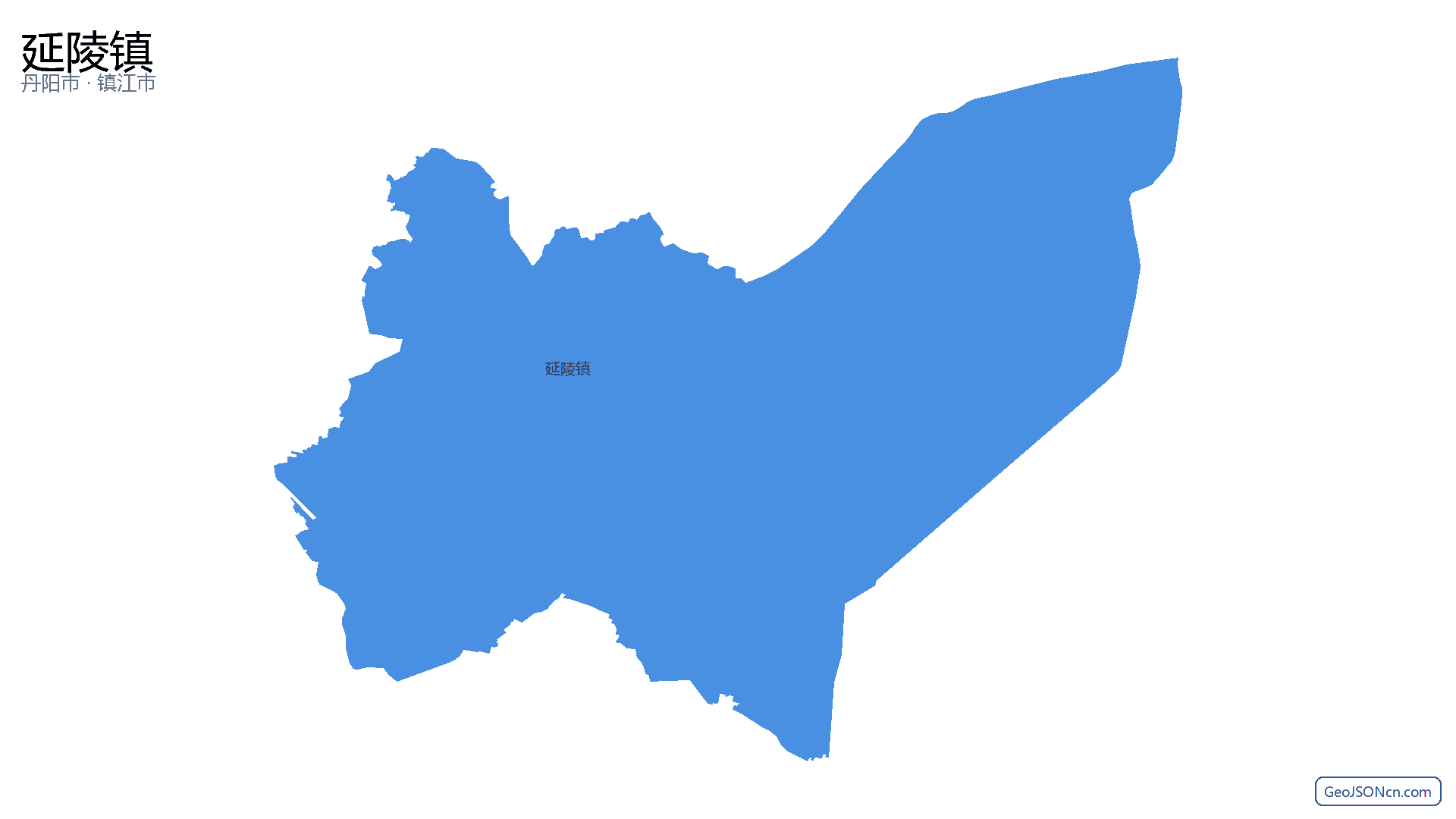 延陵镇行政区划边界地图（丹阳市·镇江市）,提供GeoJSON、SHP矢量边界数据下载及高清地图大图(PNG/JPG) - GeoJSONcn.com