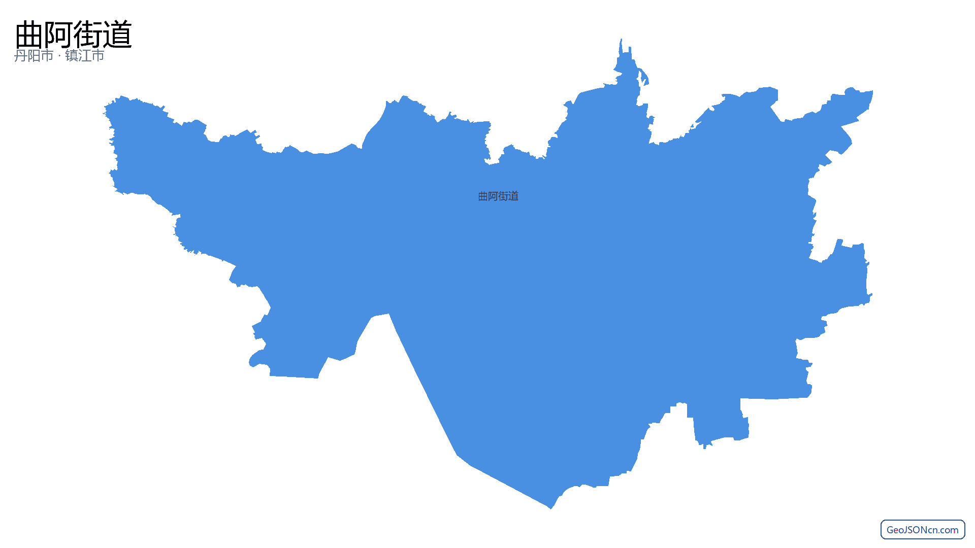 曲阿街道行政区划边界地图（丹阳市·镇江市）,提供GeoJSON、SHP矢量边界数据下载及高清地图大图(PNG/JPG) - GeoJSONcn.com