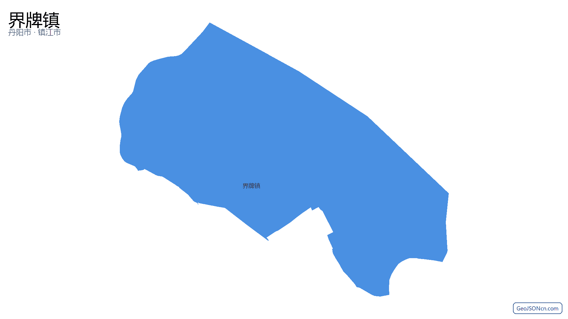 界牌镇行政区划边界地图(丹阳市·镇江市),提供GeoJSON、SHP矢量边界数据下载及高清地图大图(PNG/JPG) - GeoJSONcn.com
