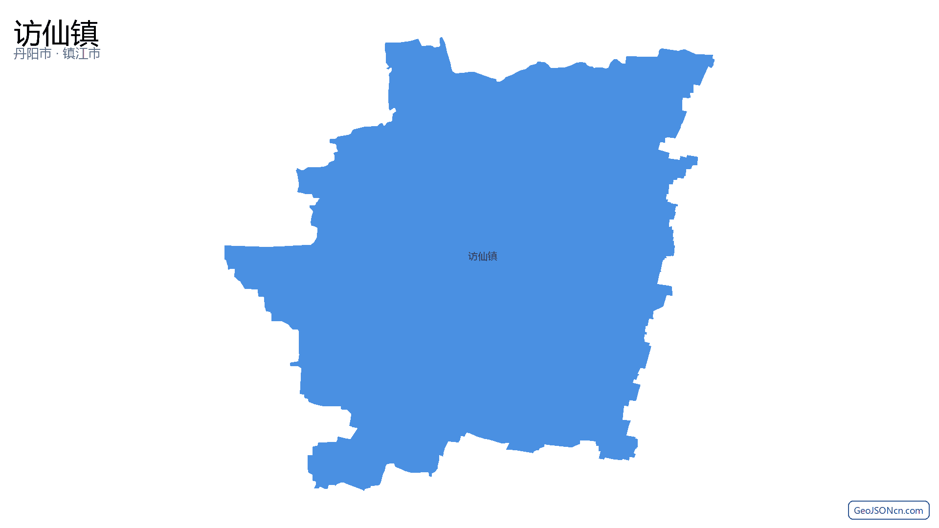 访仙镇行政区划边界地图(丹阳市·镇江市),提供GeoJSON、SHP矢量边界数据下载及高清地图大图(PNG/JPG) - GeoJSONcn.com