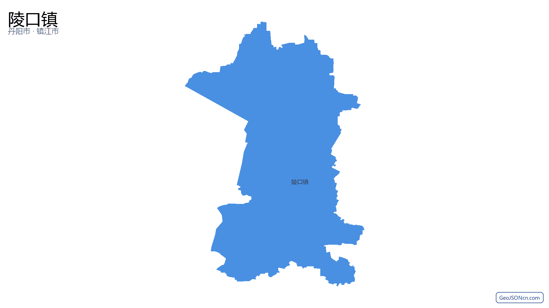 陵口镇行政区划边界地图(丹阳市·镇江市),提供GeoJSON、SHP矢量边界数据下载及高清地图大图(PNG/JPG) - GeoJSONcn.com