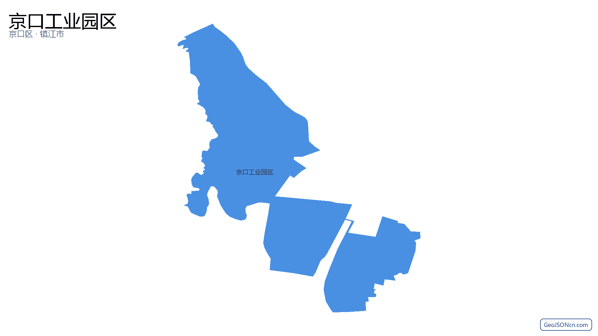 京口工业园区行政区划边界地图(京口区·镇江市),提供GeoJSON、SHP矢量边界数据下载及高清地图大图(PNG/JPG) - GeoJSONcn.com
